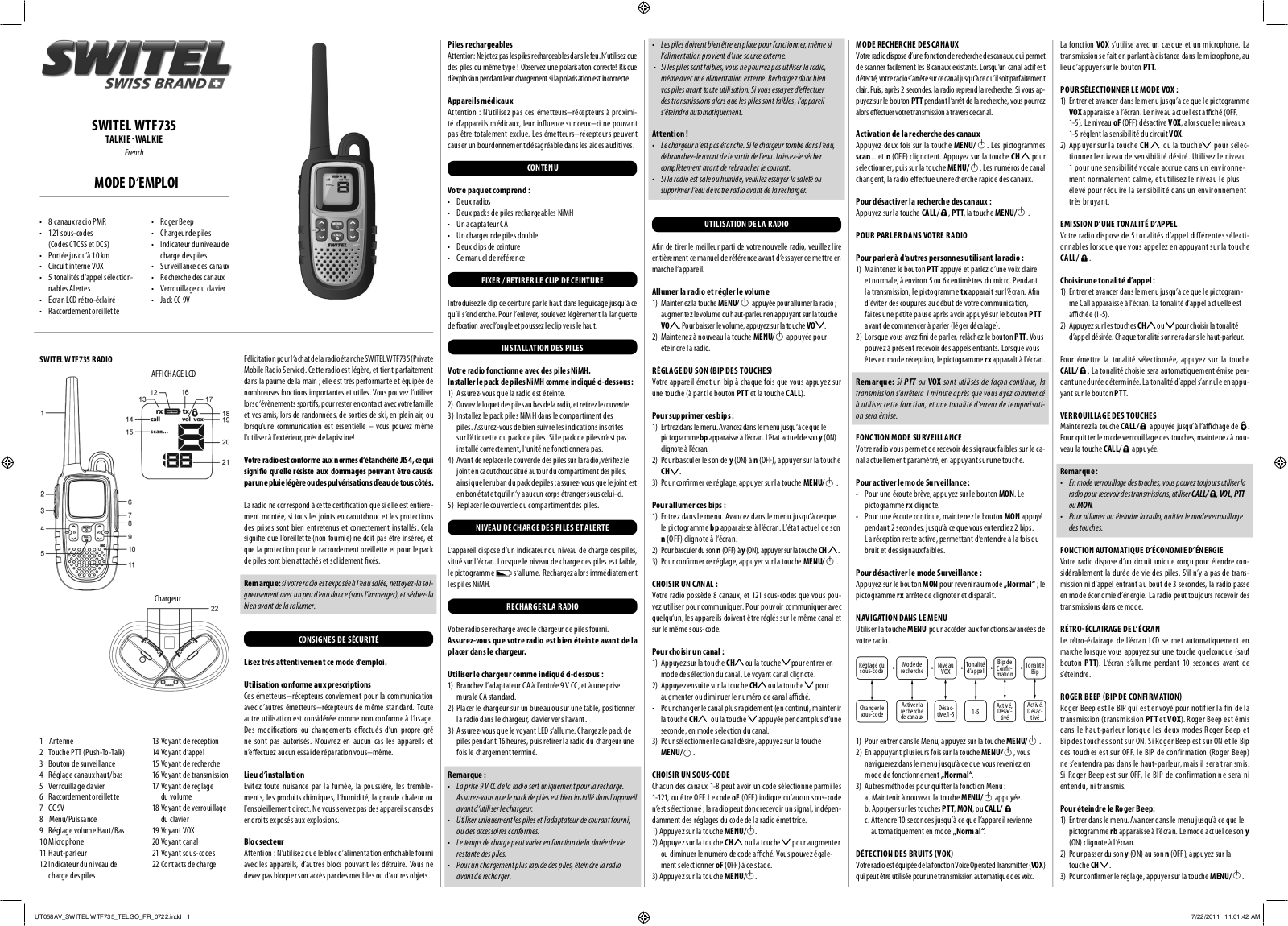 Switel WTF735 User guide