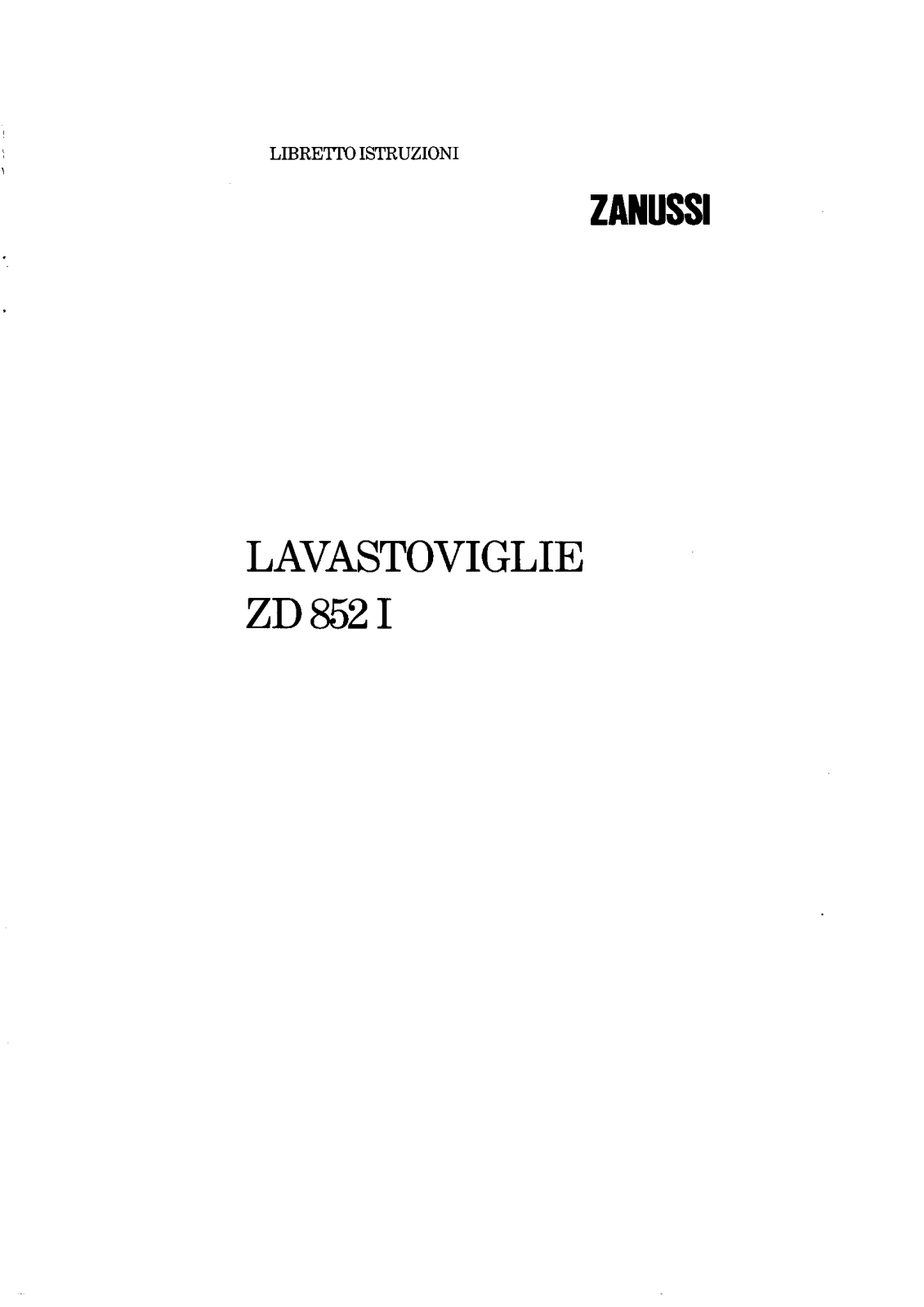 Zanussi ZD852I User Manual