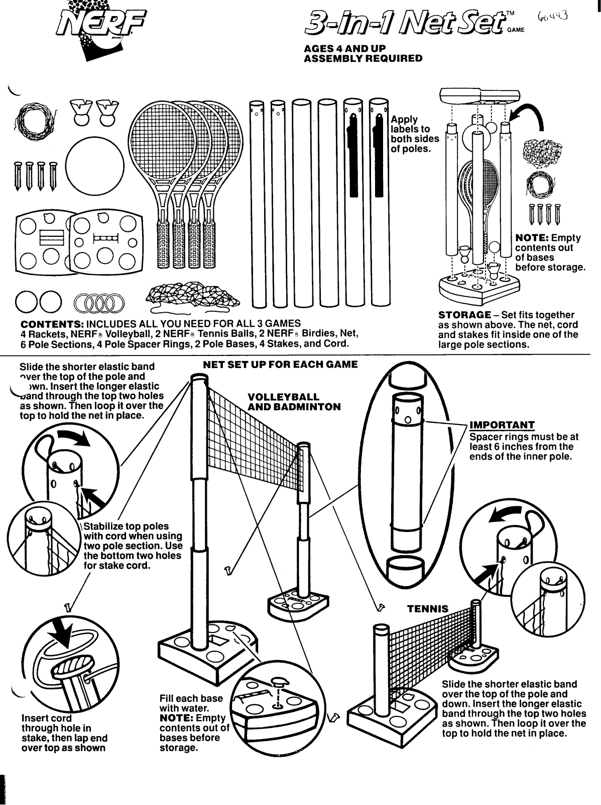 HASBRO Nerf 3-in-1 Net Set User Manual