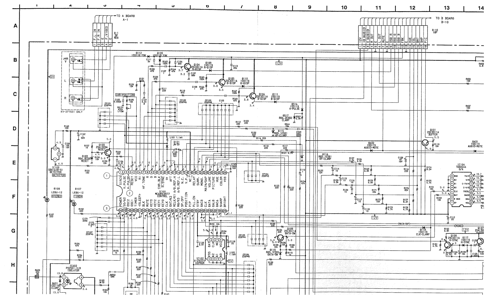 SONY KV27TS27 Diagram