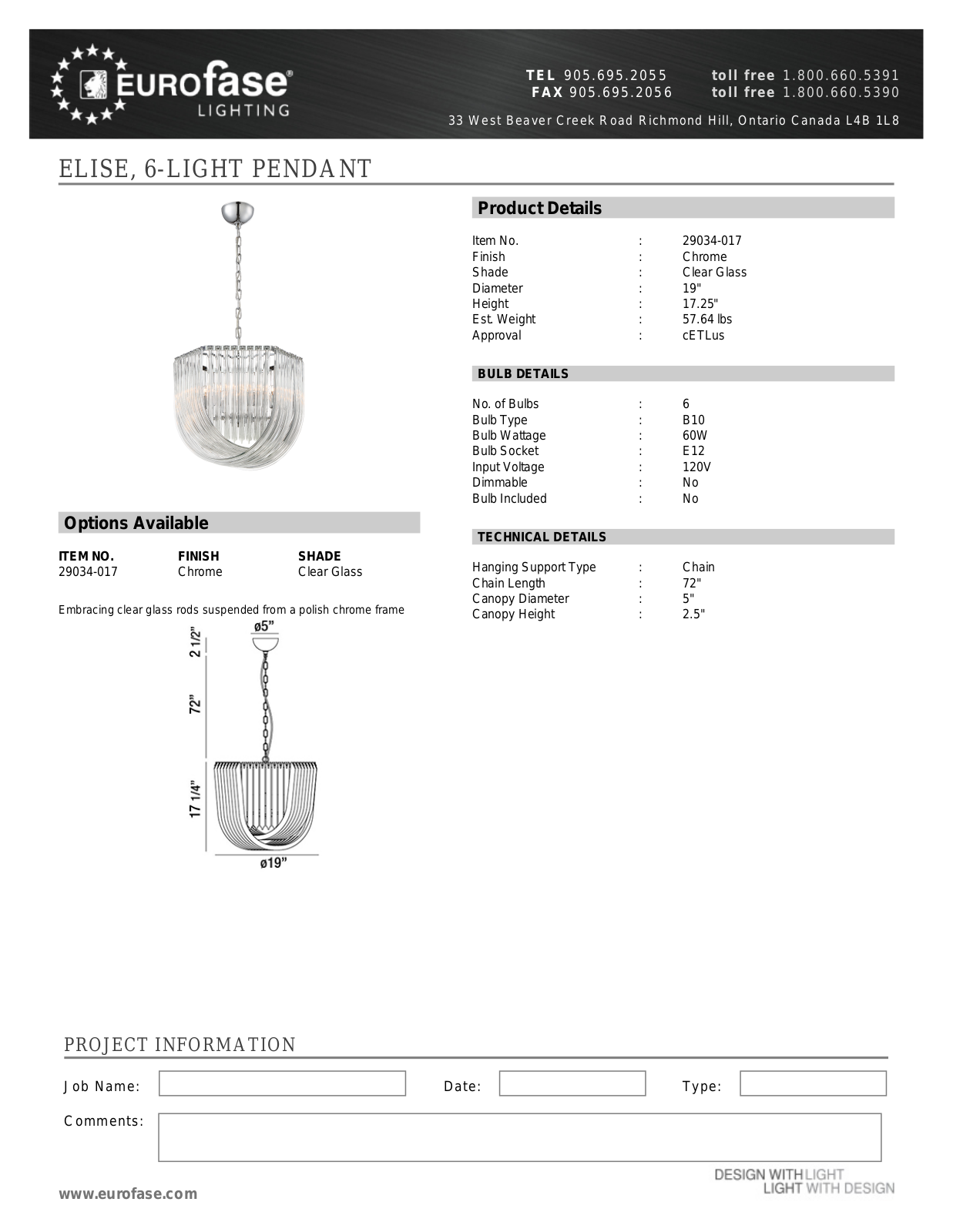 Eurofase XEO4110 Specifications - ManualMachine.com