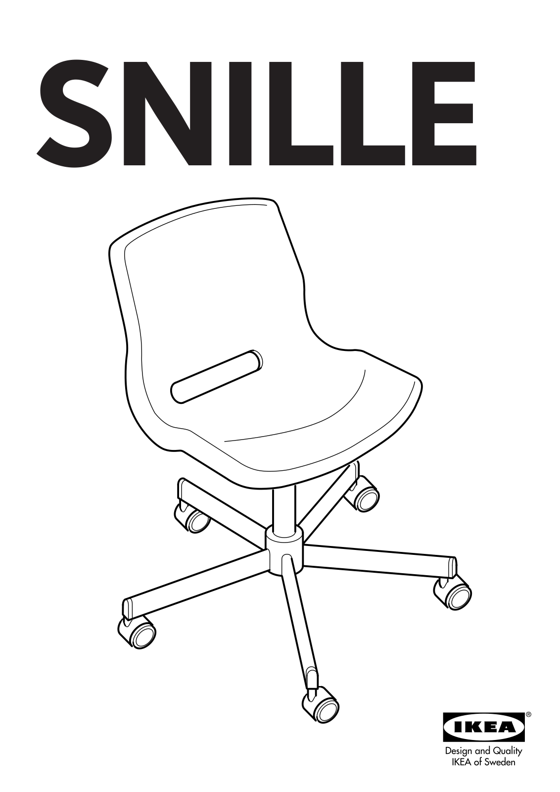IKEA SNILLE SWIVEL CHAIR FRAME Assembly Instruction