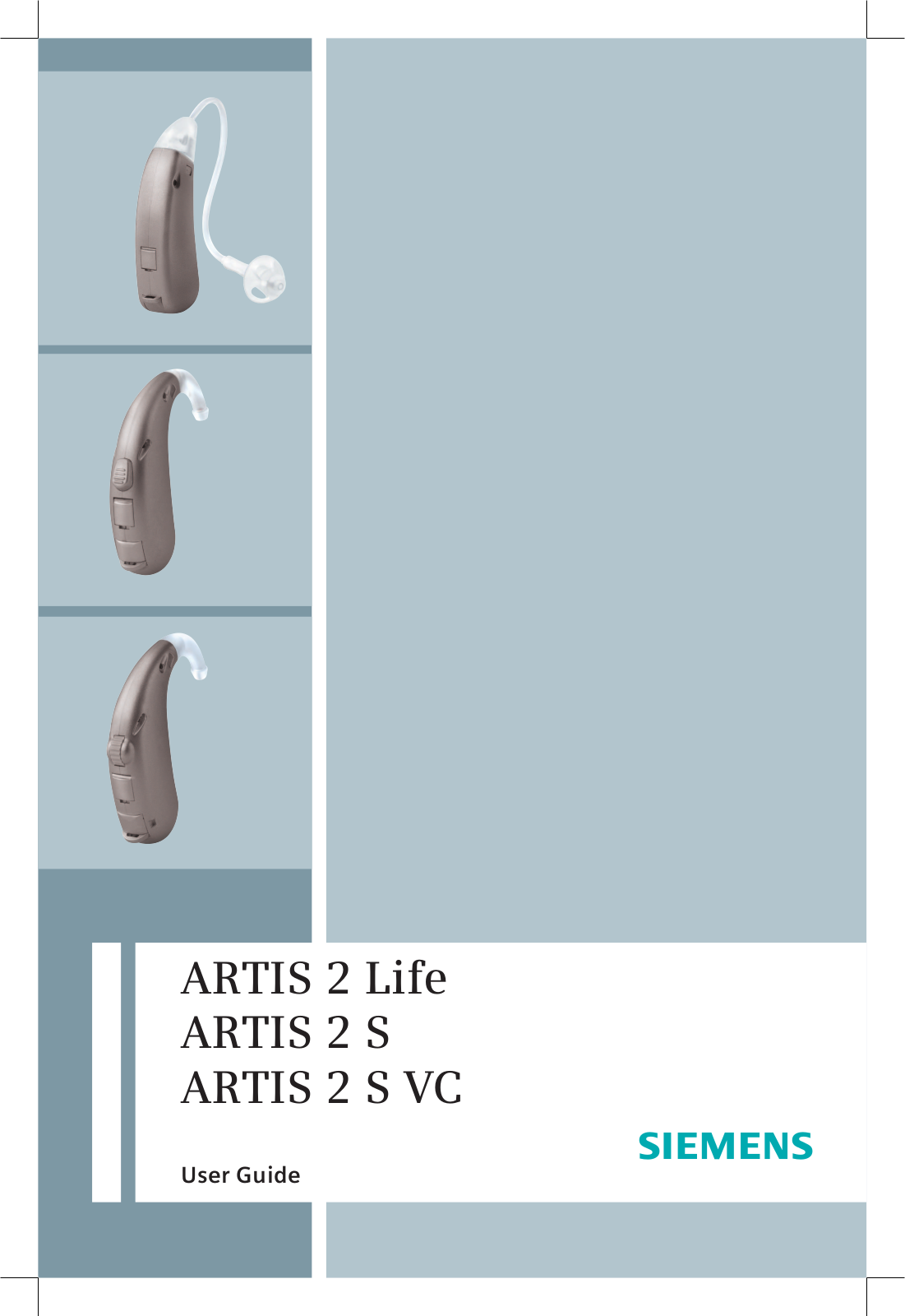 Siemens ARTIS 2 Life, ARTIS 2 S, ARTIS 2 S VC User Guide