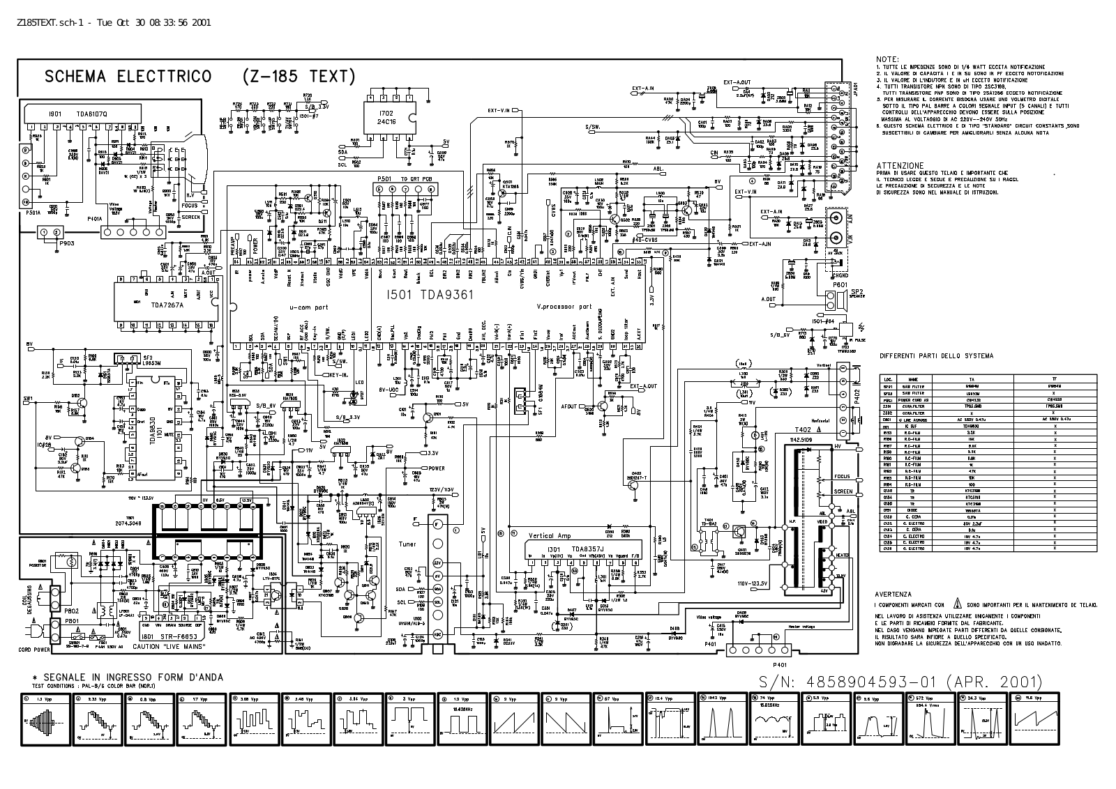 Daewoo Z185 Schematic