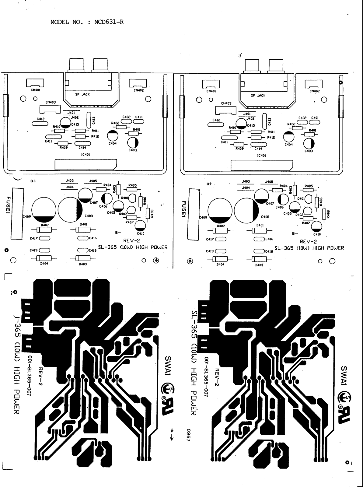 Vitek MCD-631-R Circuit diagrams