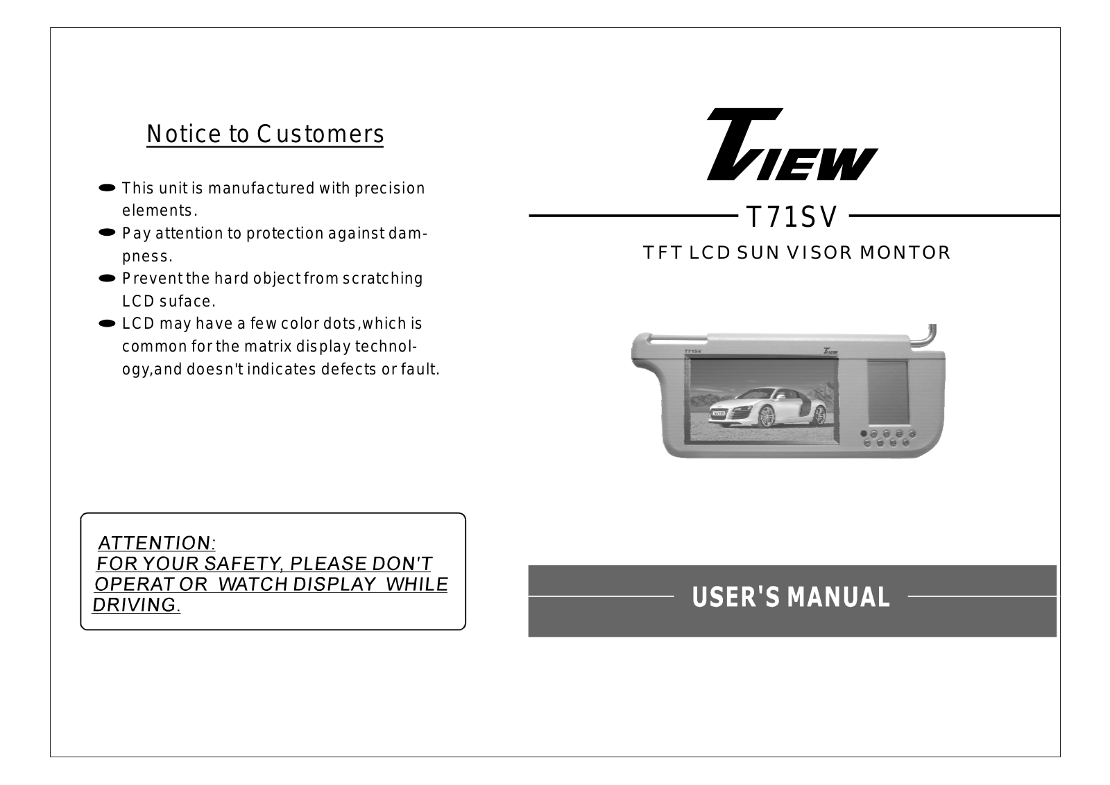 Tview T71SV User Manual - ManualMachine.com