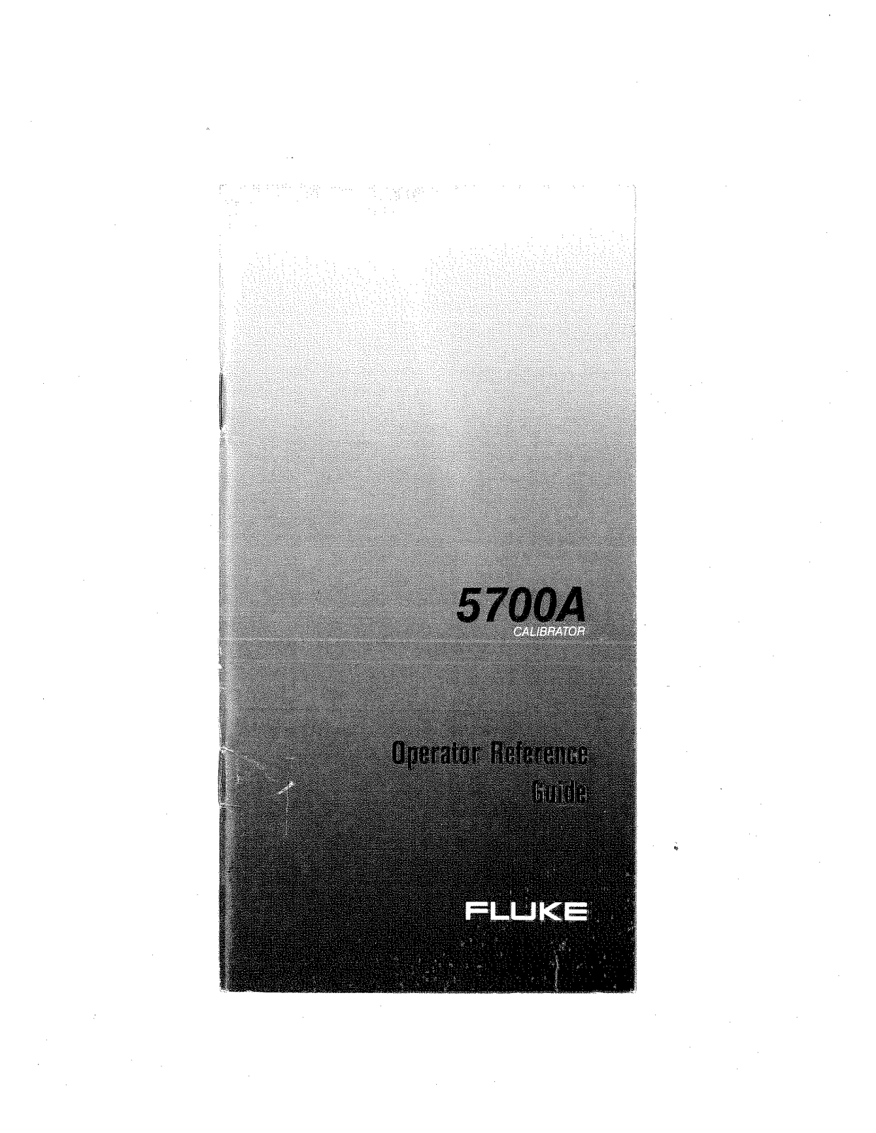 Fluke 5700 User Manual