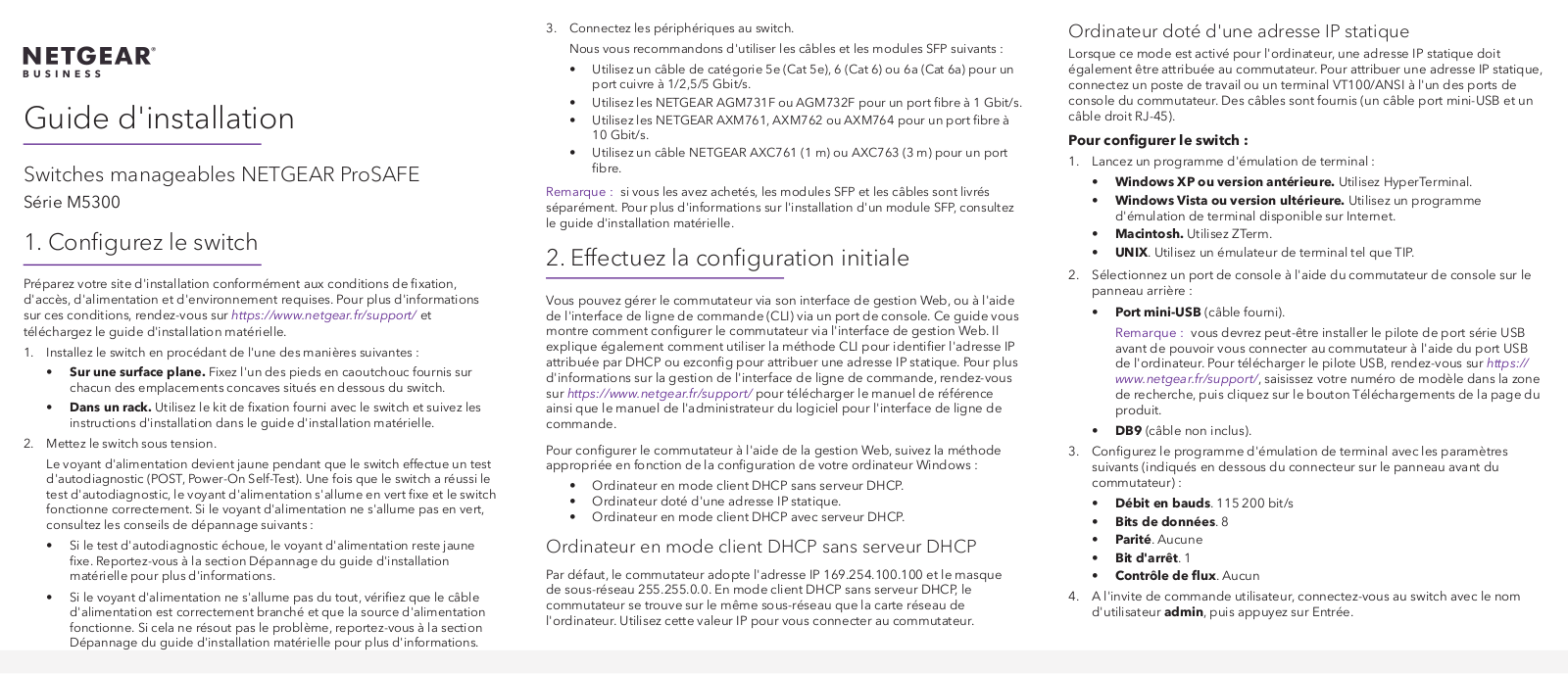 Netgear M5300-28G3 Installation Manual