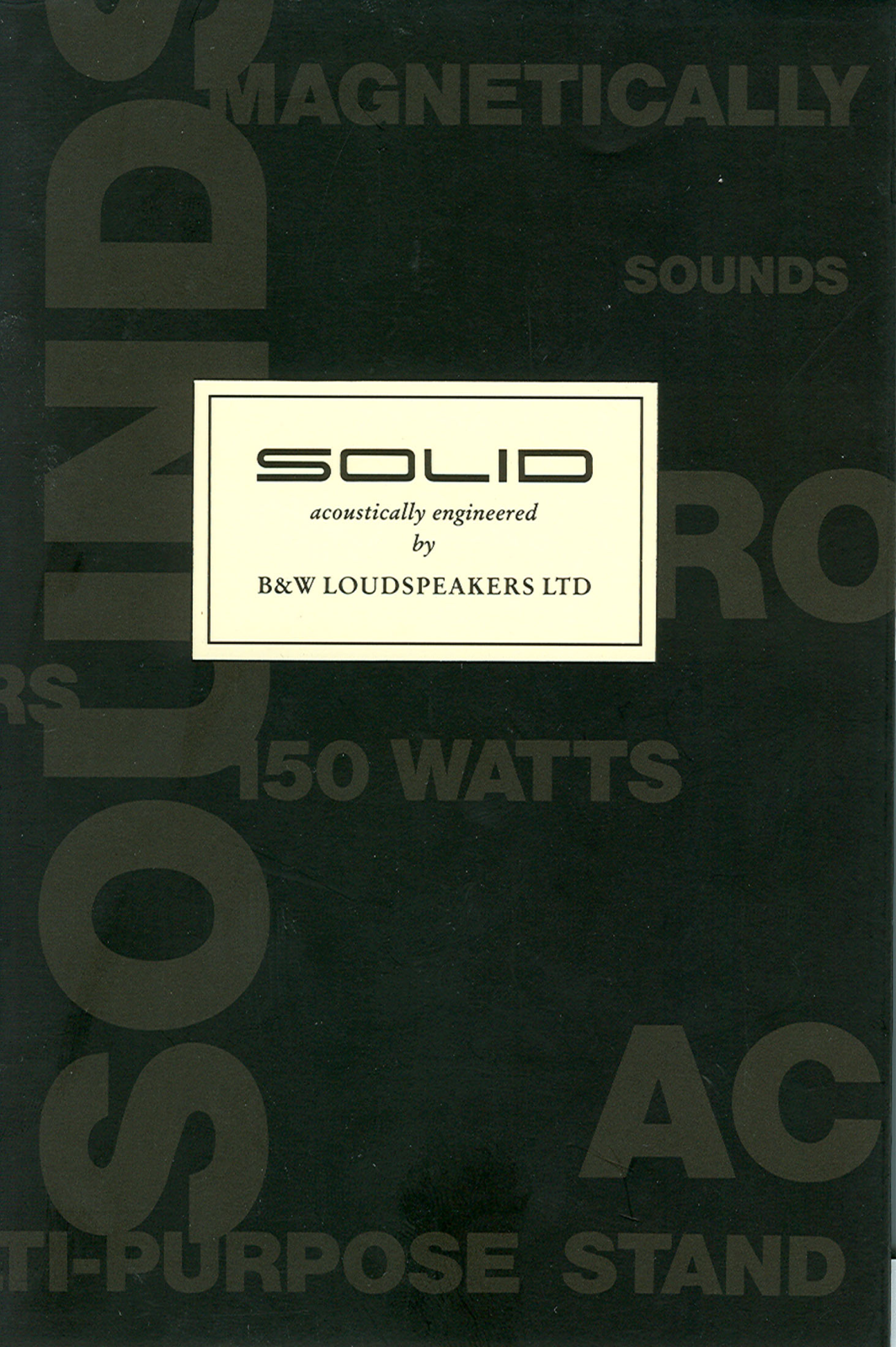 Bowers and Wilkins Solid Monitor Brochure