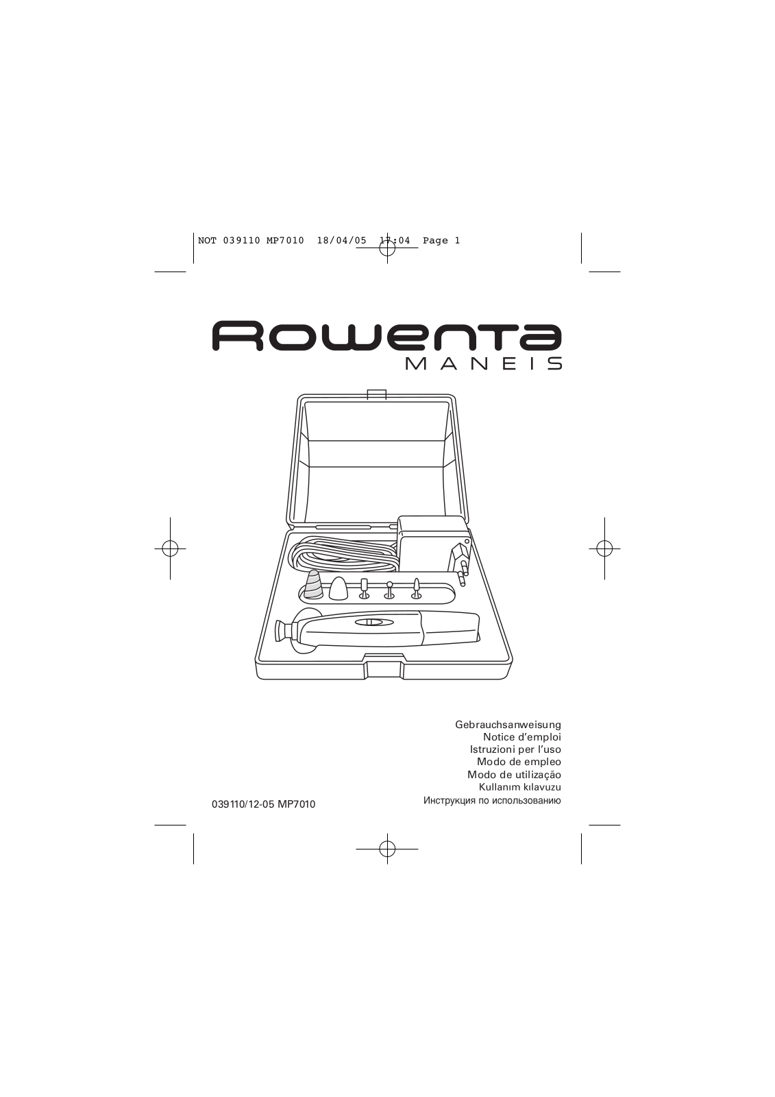 Rowenta MP 7010 User Manual