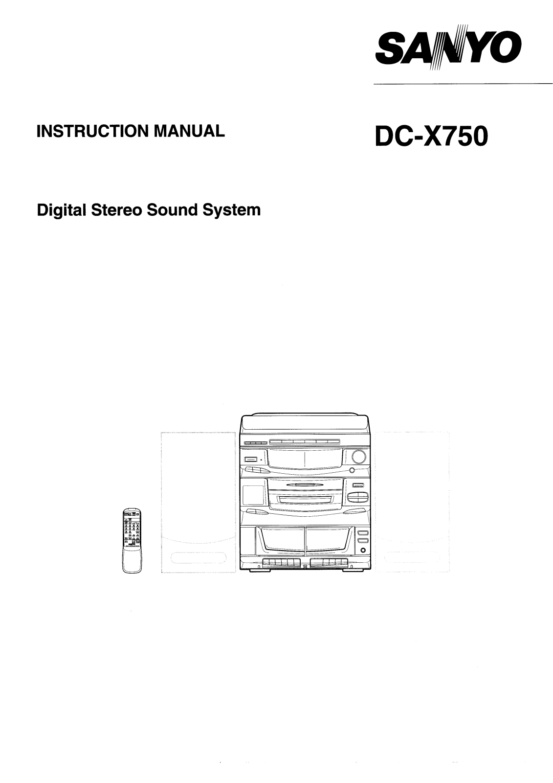 Sanyo DC-X750 Instruction Manual