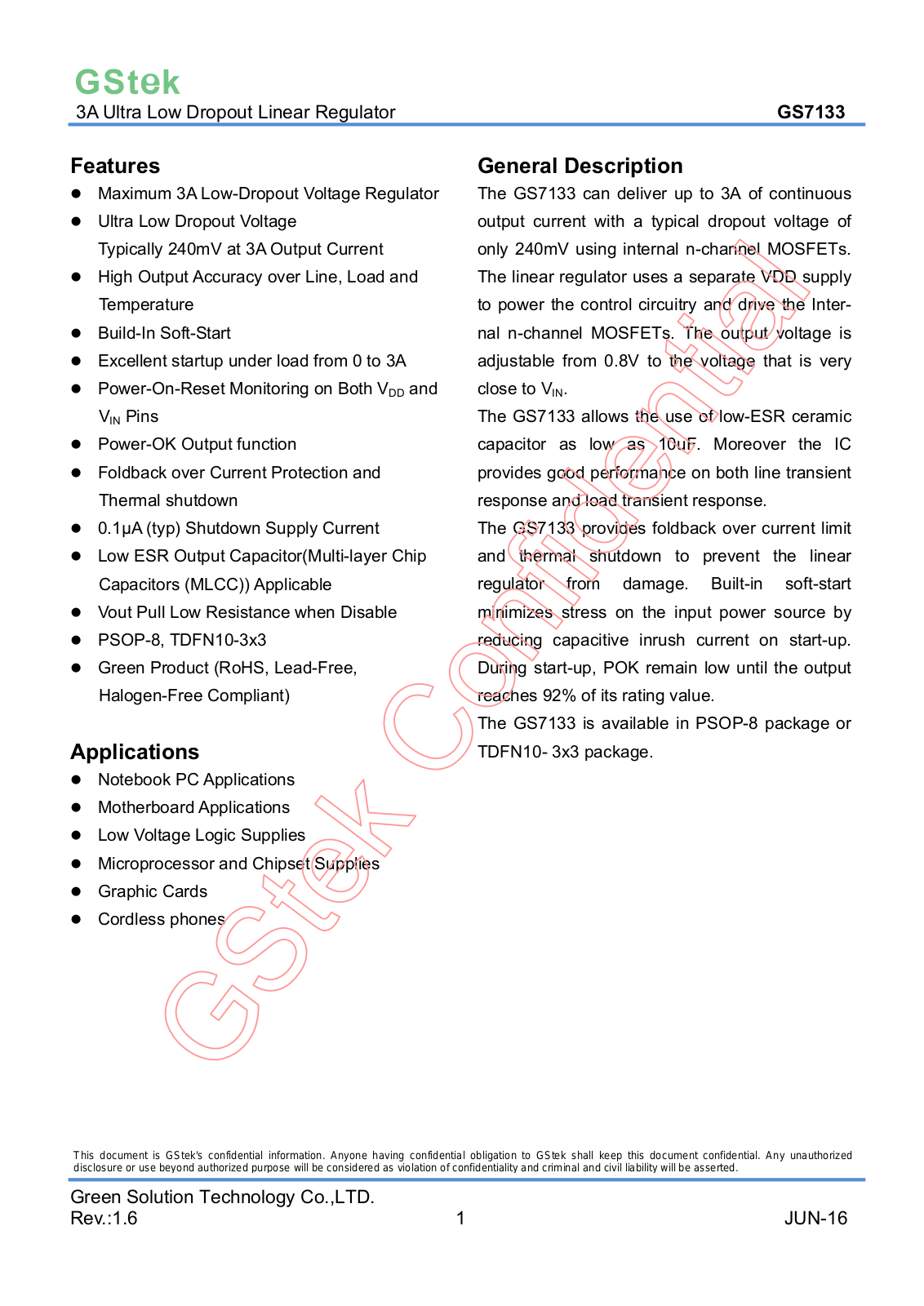 Datasheet gs7133 Datasheets - ManualMachine.com