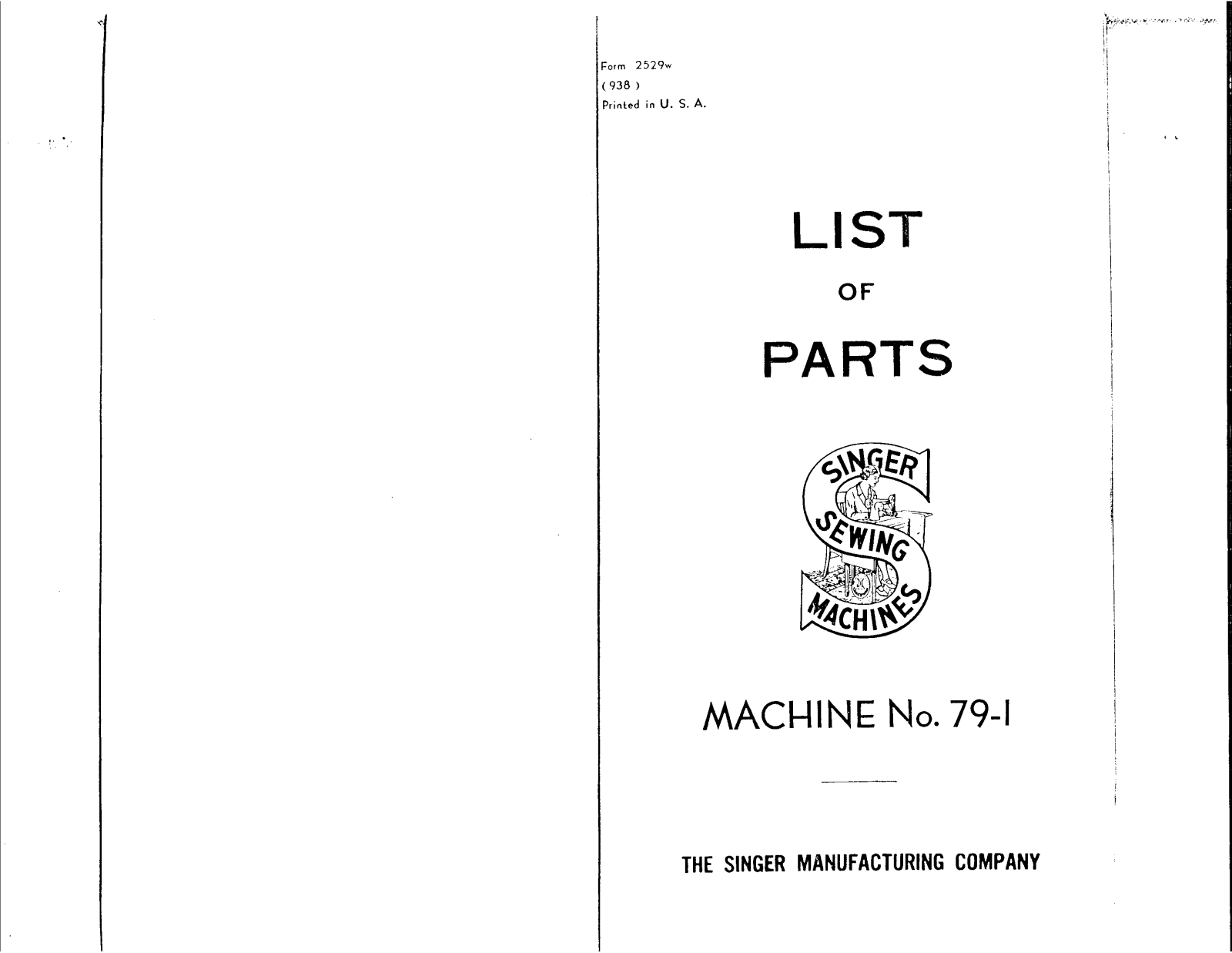 Singer 79-1 User Manual