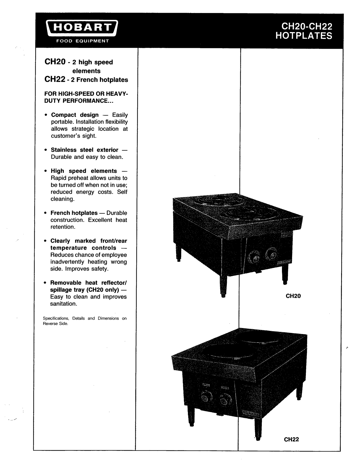 Hobart CH22 User Manual