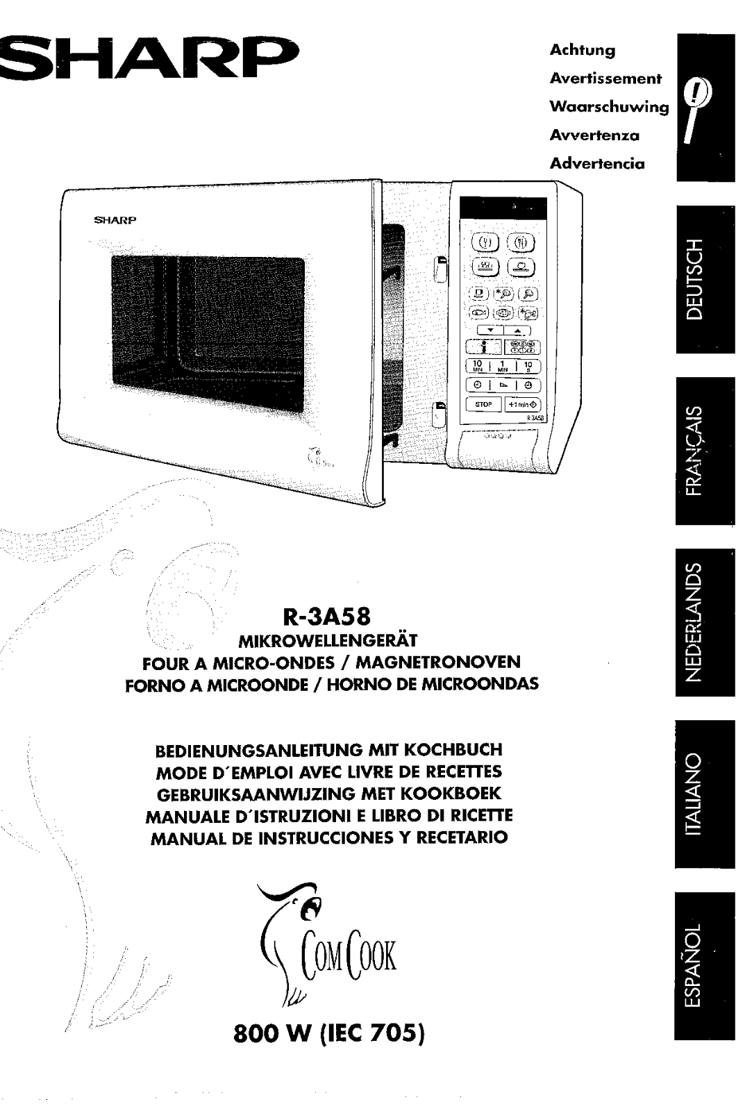 Sharp R-3A58 User Manual