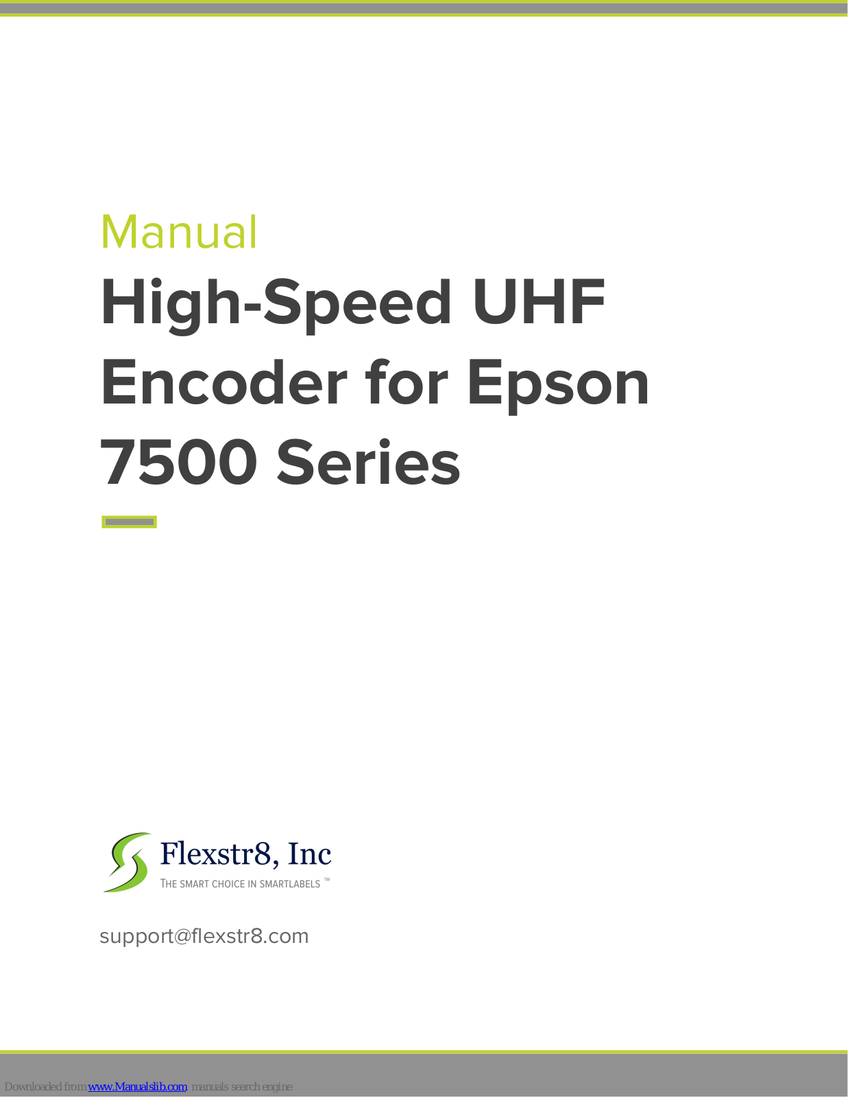 Flexstr8 UHF Encoder User Manual