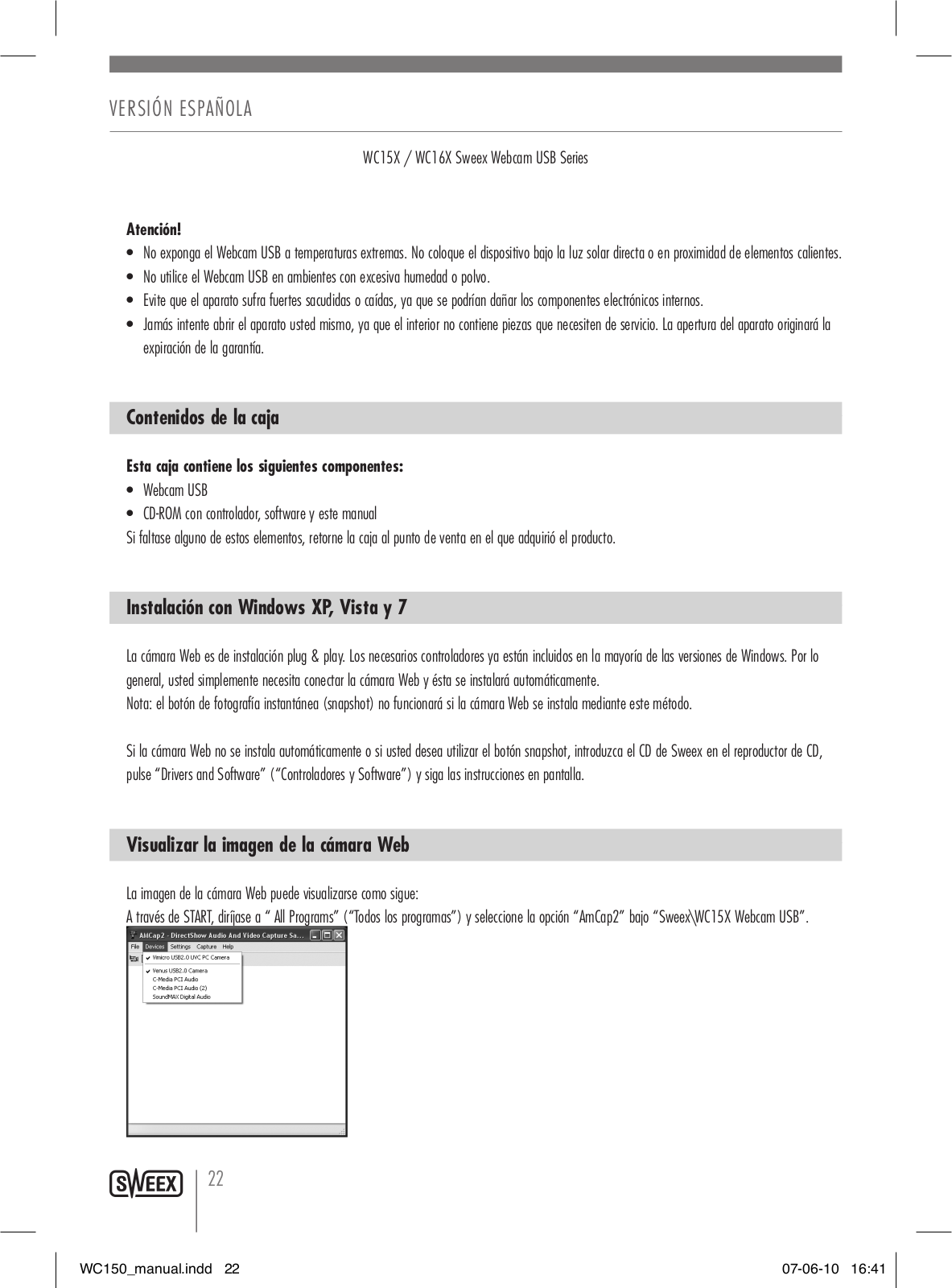 Sweex WC15X, WC16X User Manual