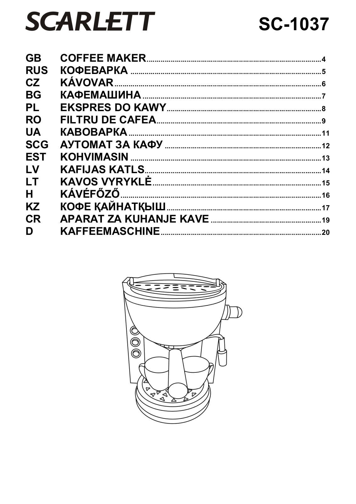 Scarlett SC-1037 User manual