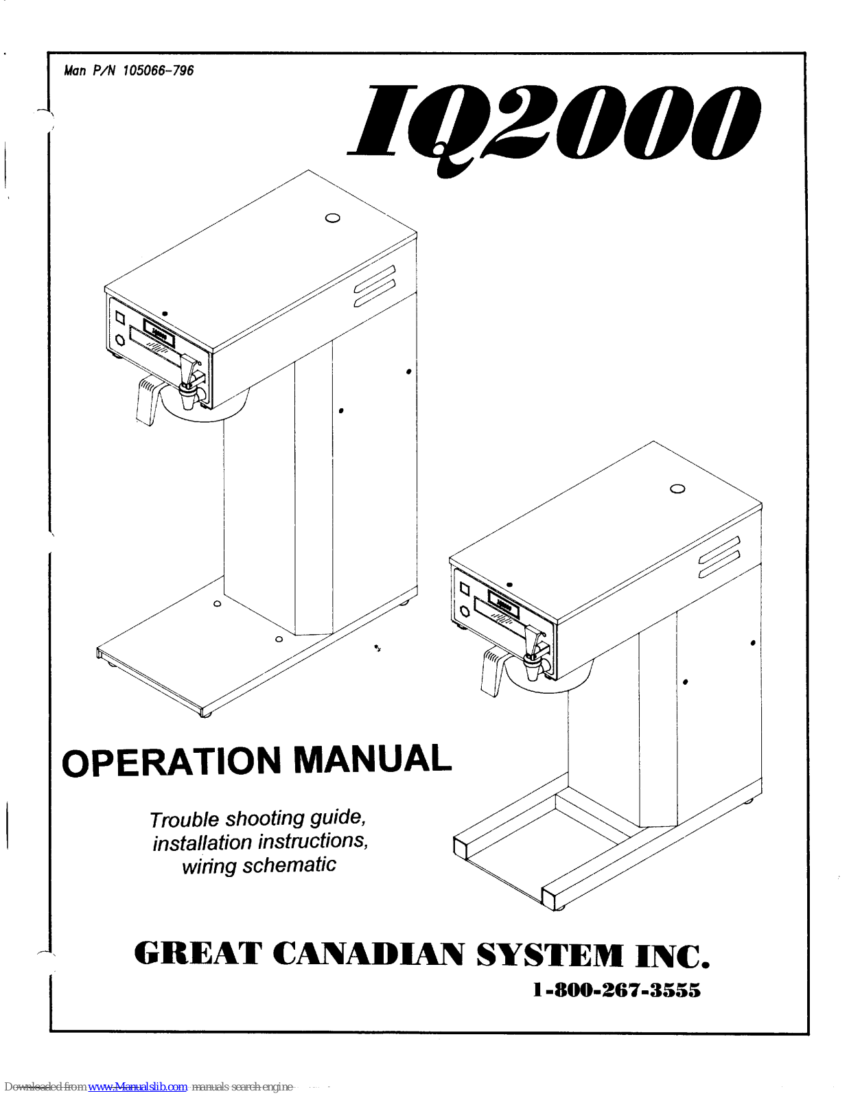 Great Canadian Systems IQ2000 Operation Manual