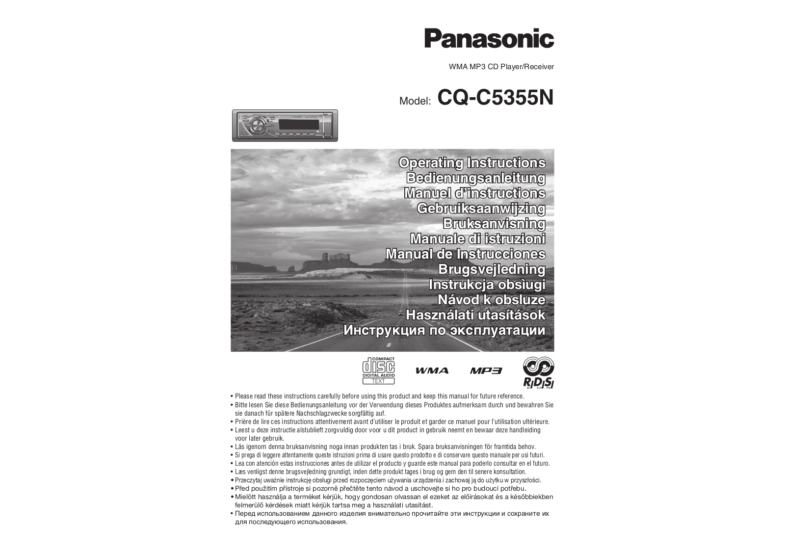 Panasonic CQ-C5355N Operating Manual