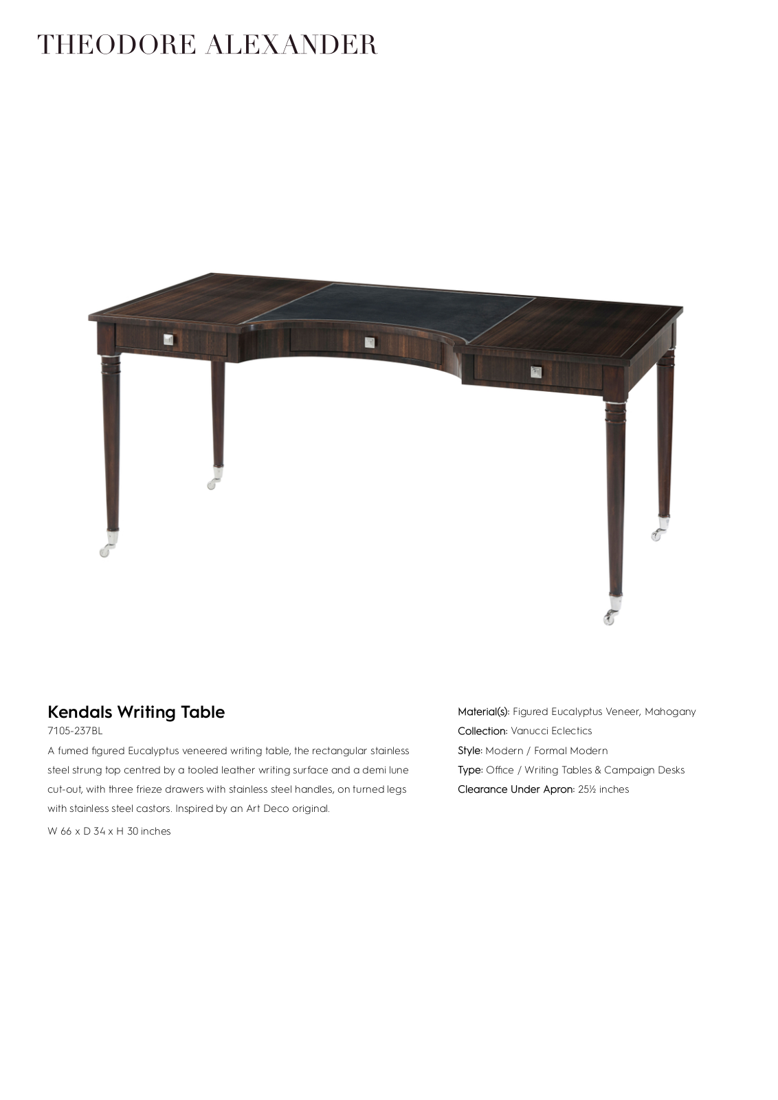 Theodore Alexander FPLJ1446 Specifications - ManualMachine.com