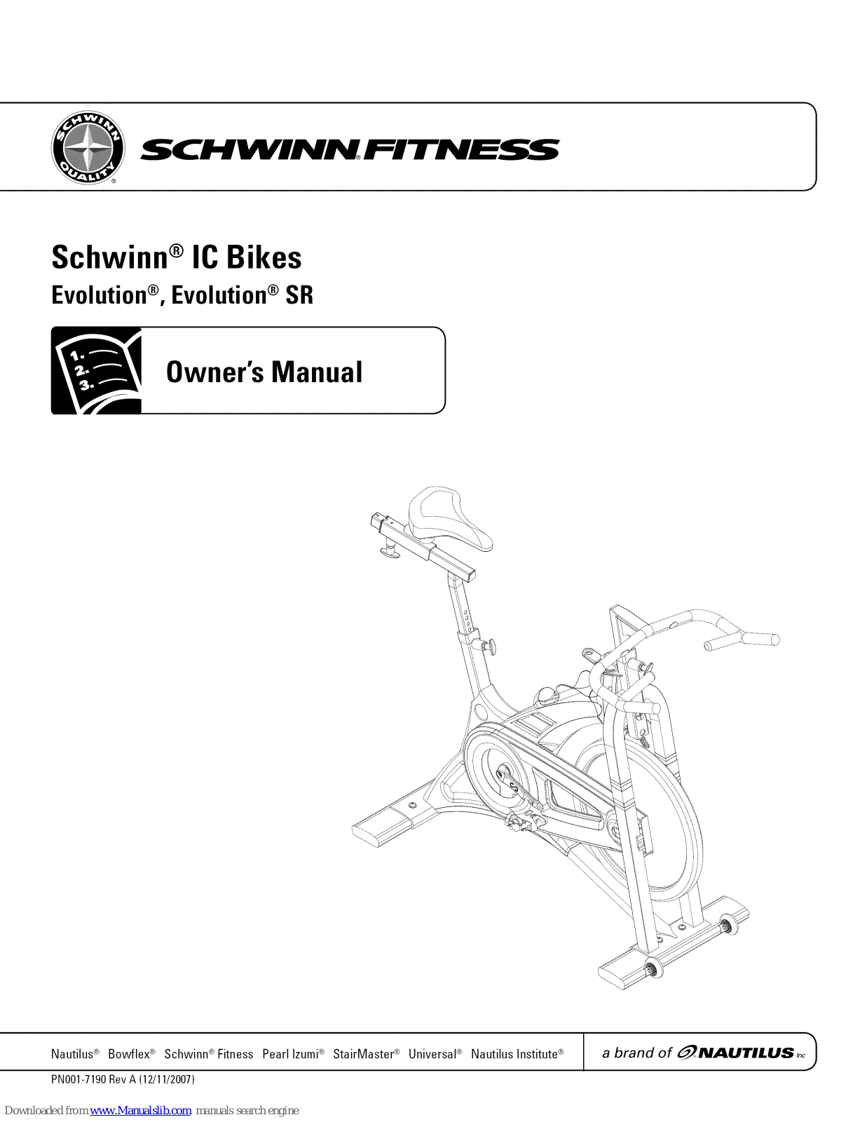 Schwinn IC Evolution, IC Evolution SR Owner's Manual - ManualMachine.com