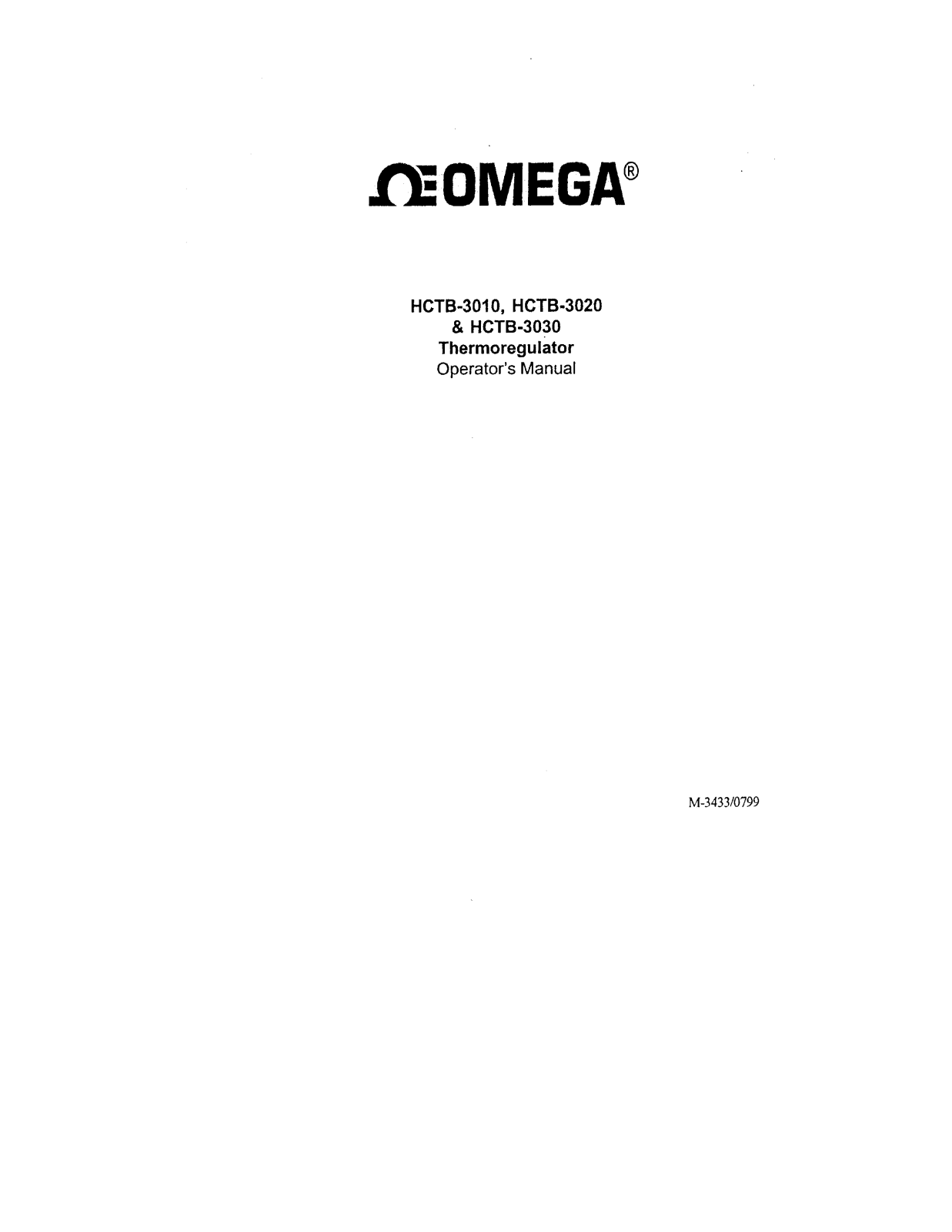 Omega HCTB-3020 User Manual