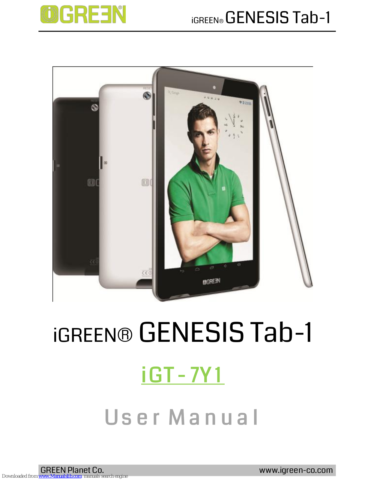 iGREEN GENESIS Tab-1 i GT, GENESIS Tab-1, iGT-7Y1 User Manual - ManualMachine.com