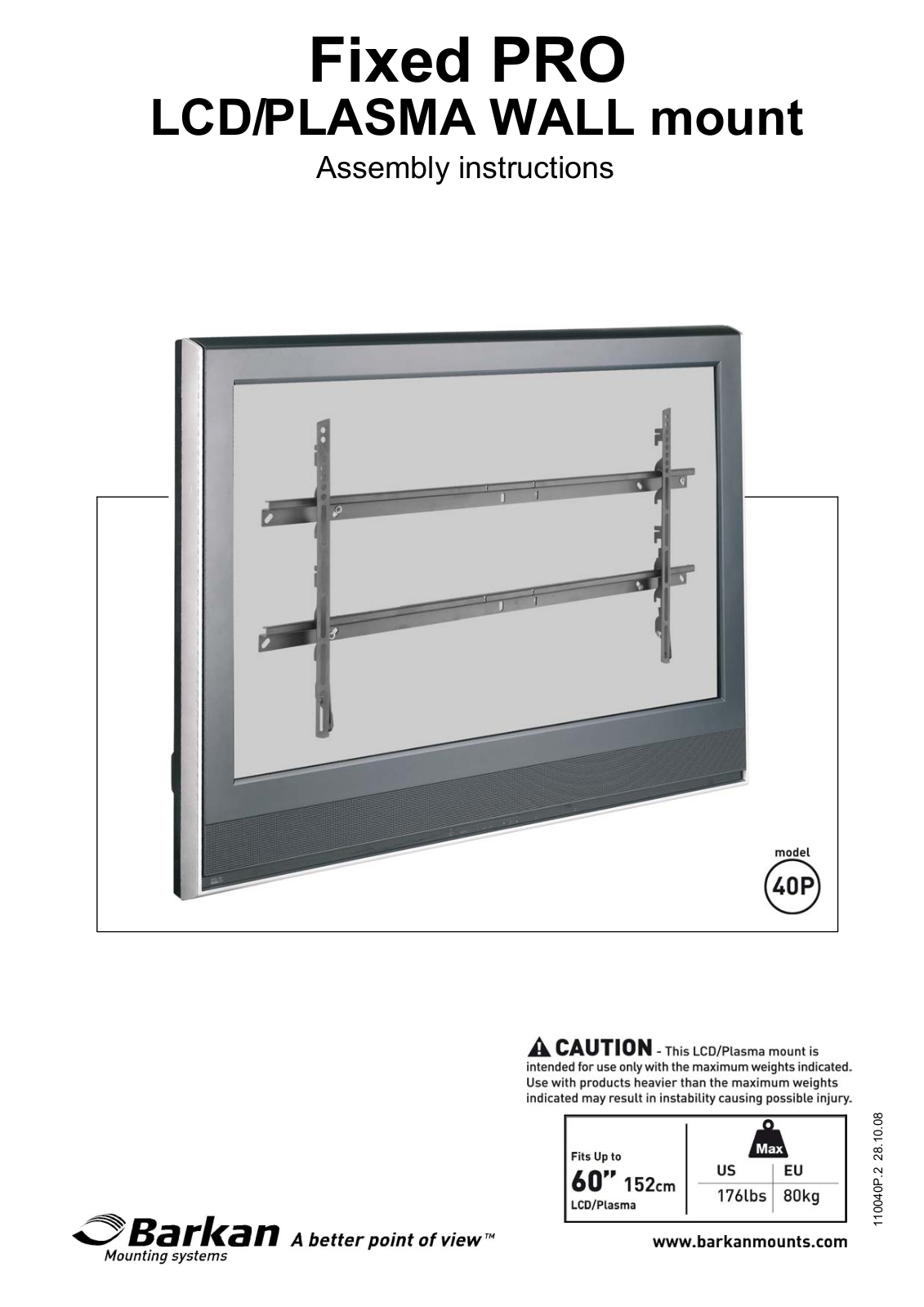 Barkan Mounting 40P User Manual - ManualMachine.com