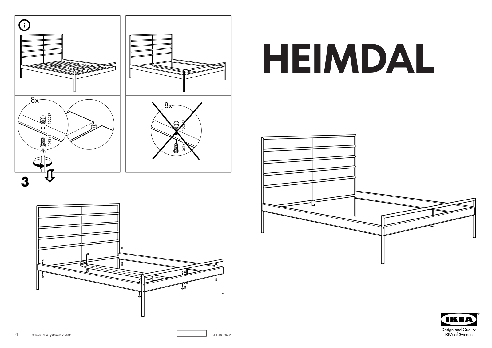 Ikea HEIMDAL ASSEMBLY User Manual