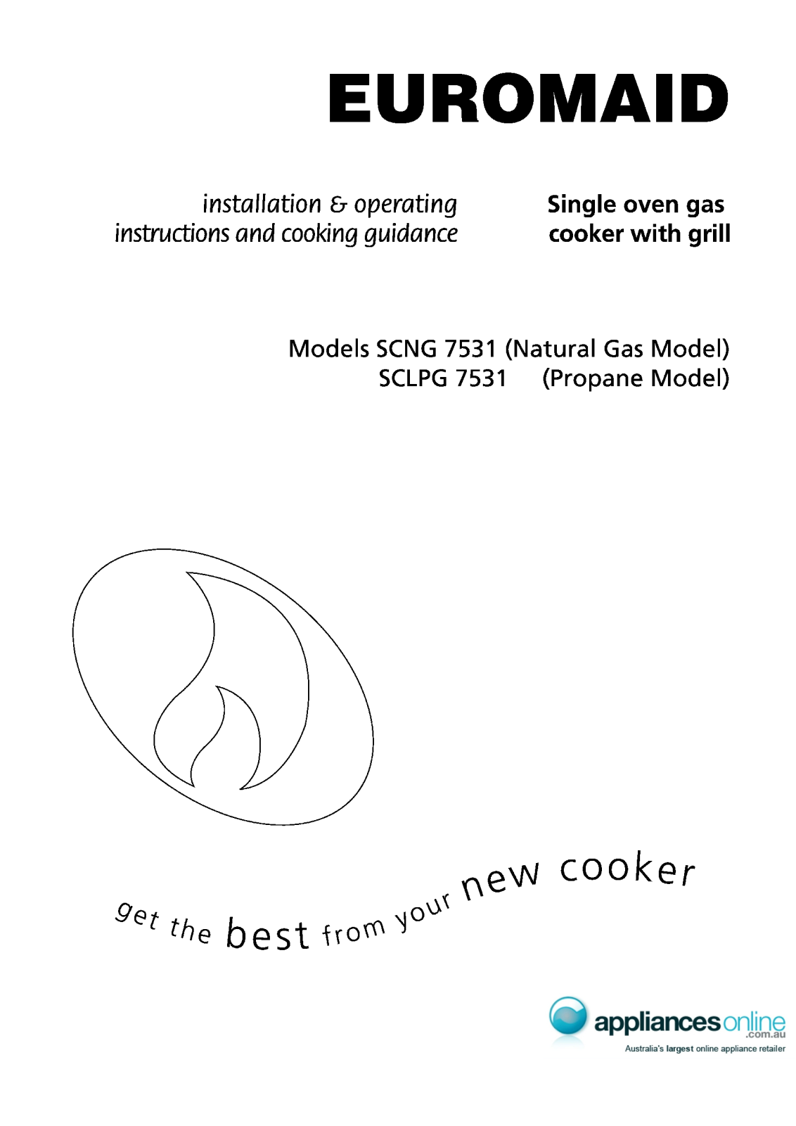 Euromaid SCLPG7531 Instructions