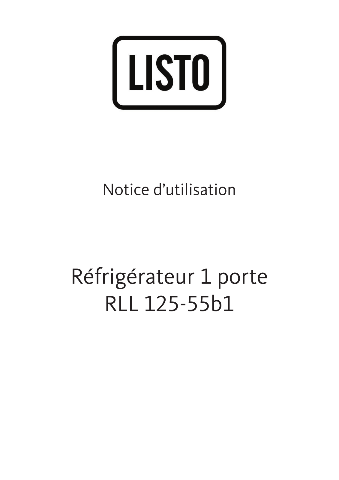 Listo RLL125-55B1 User Manual