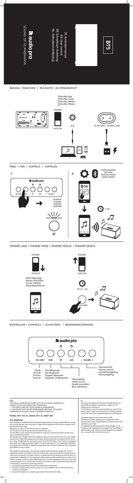 Audio Pro BT5 User Manual