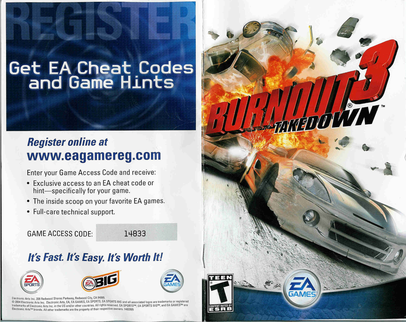 Games PS2 BURNOUT 3-TAKEDOWN User Manual