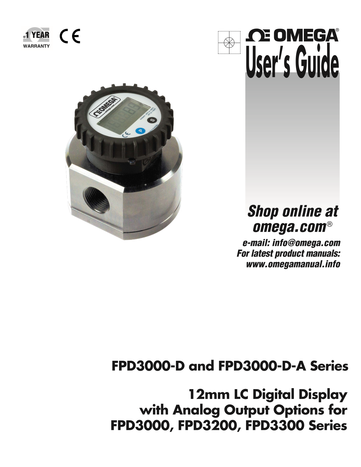 Omega FPD3000, FPD3000-D, FPD3000-D-A User guide - ManualMachine.com