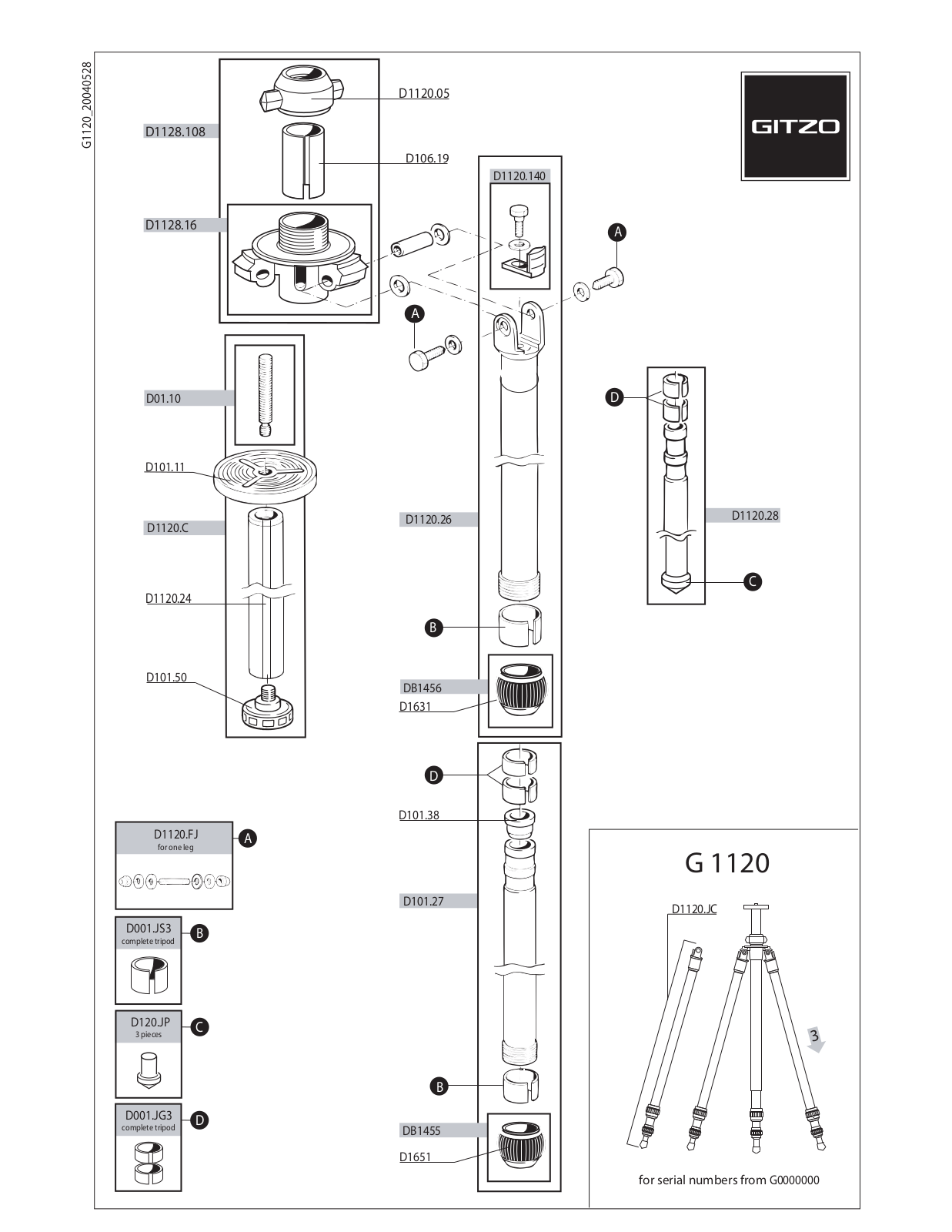 Gitzo G1120 User Manual