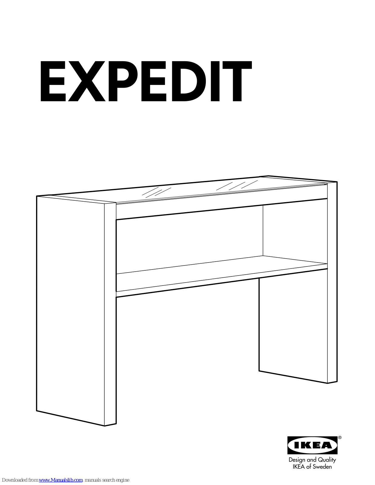 IKEA EXPEDIT SOFA TABLE, EXPEDIT Instructions Manual