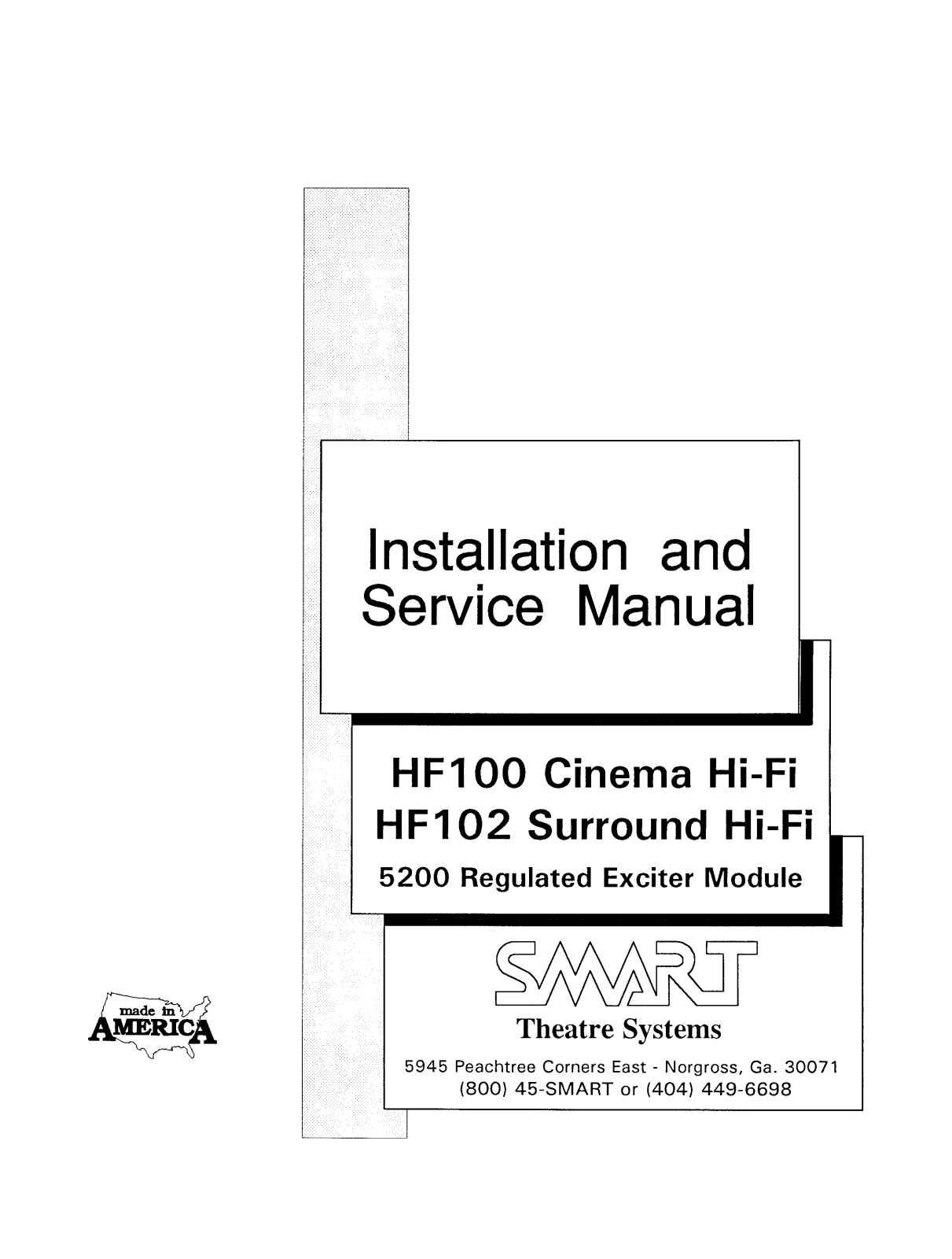 Smart HF102, HF100 INSTALLATION Manual