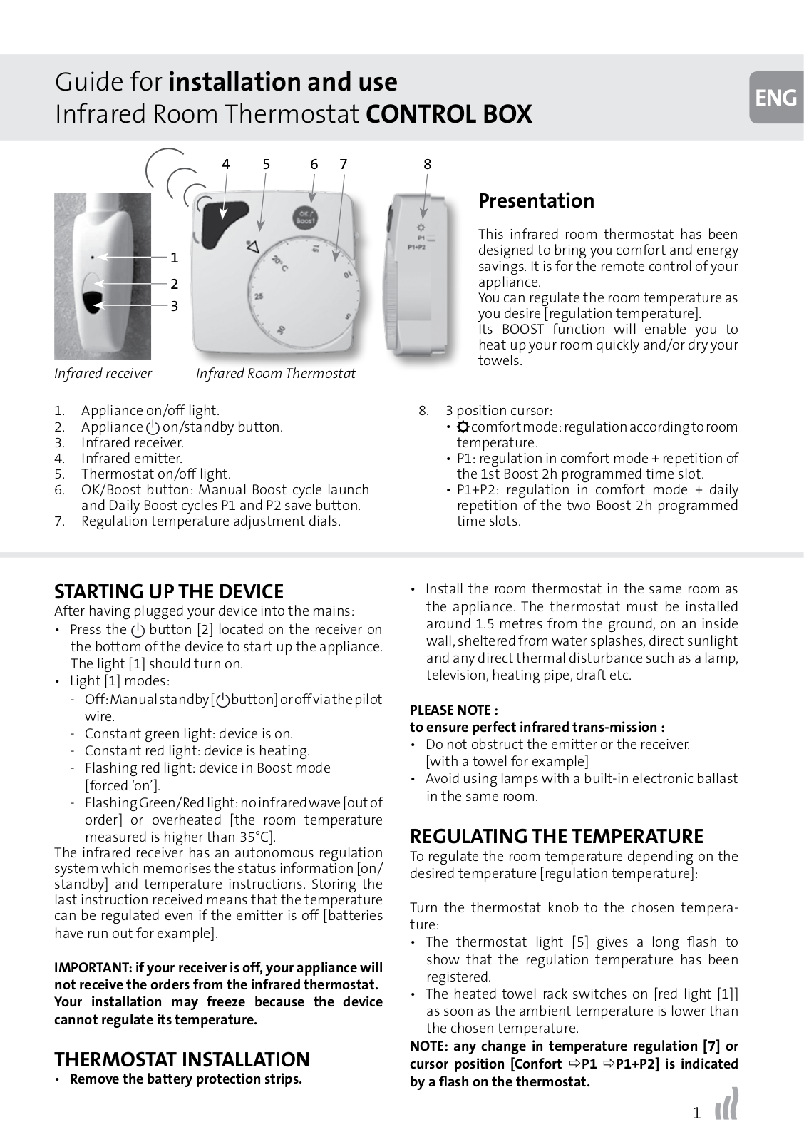 Radson CONTROL BOX User Manual