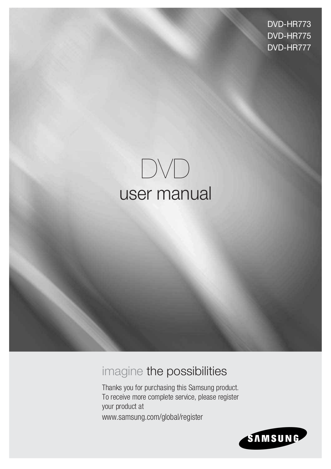 Samsung DVD-HR775, DVD-HR773 User Manual