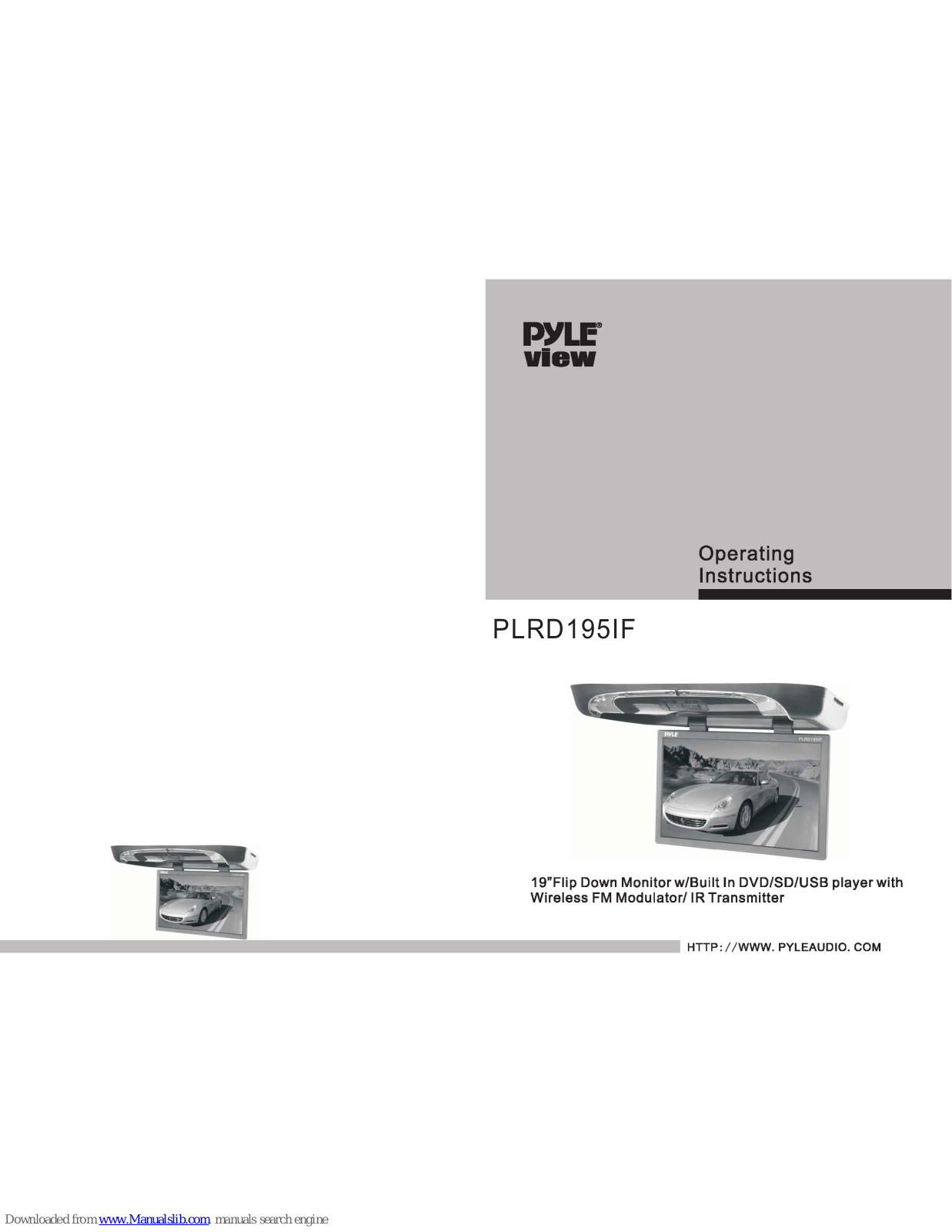 Pyle view PLRD195IF Operating Instructions Manual - ManualMachine.com
