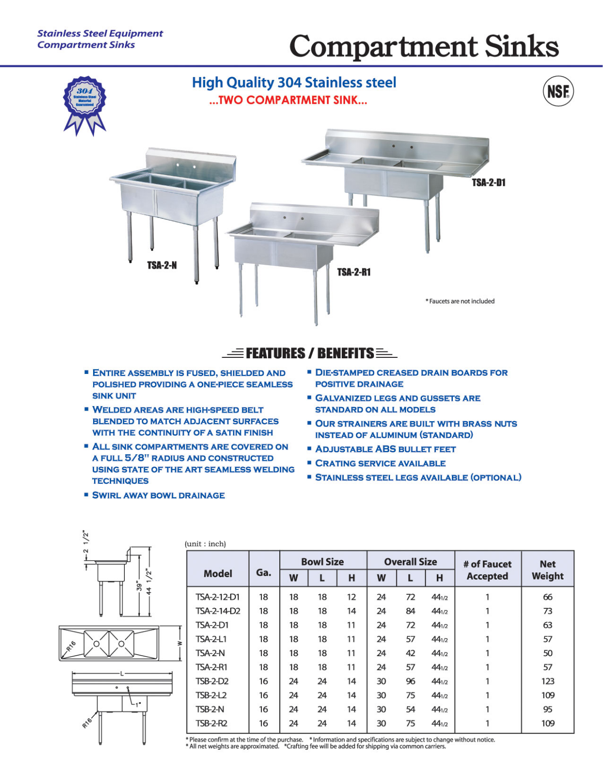 Turbo Air TSA-2-L1 User Manual