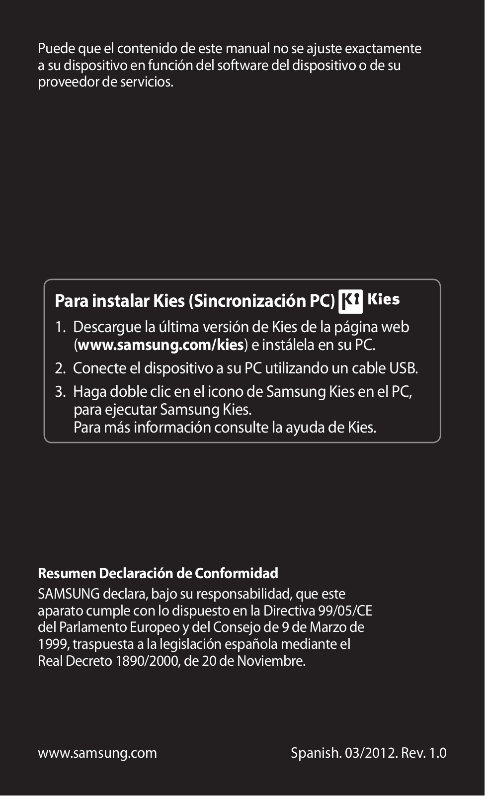 Samsung GT-S6500 Manual de Usuario