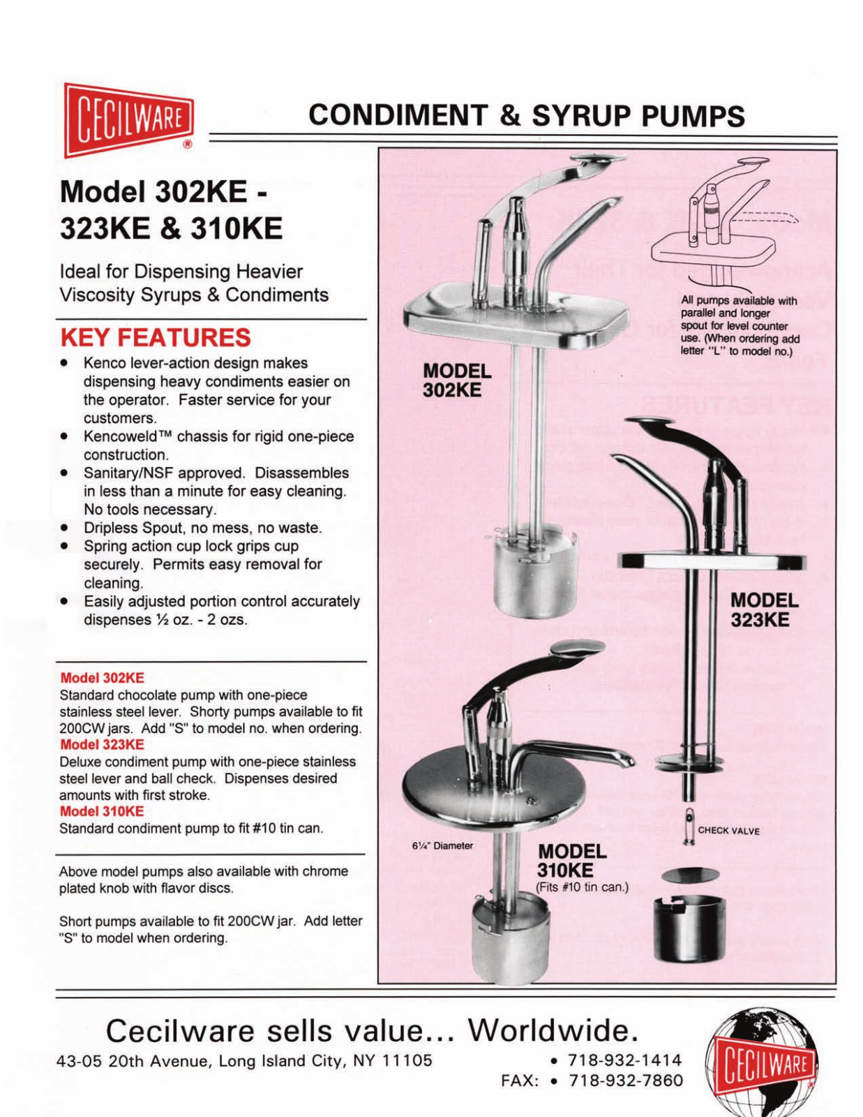 Cecilware 302K User Manual