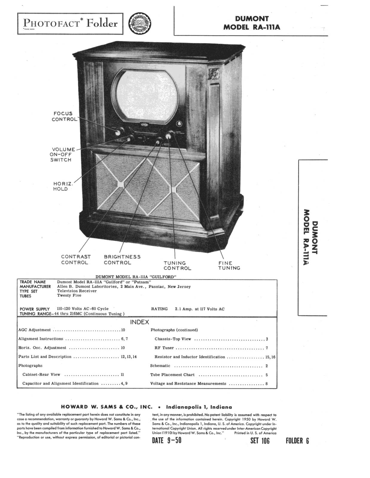 Dumont ra 111 schematic