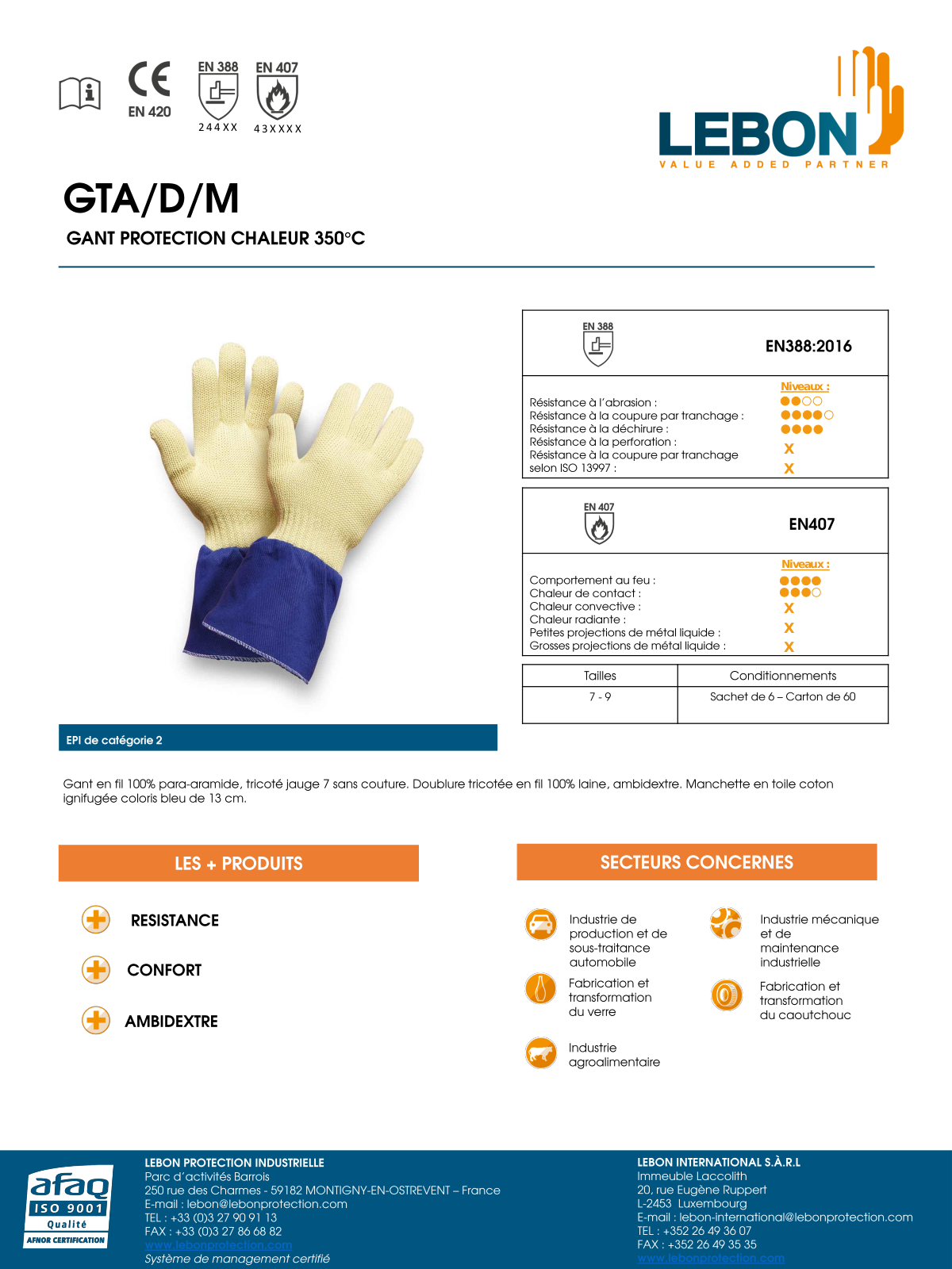 Lebon GTA/D/M Specification - ManualMachine.com