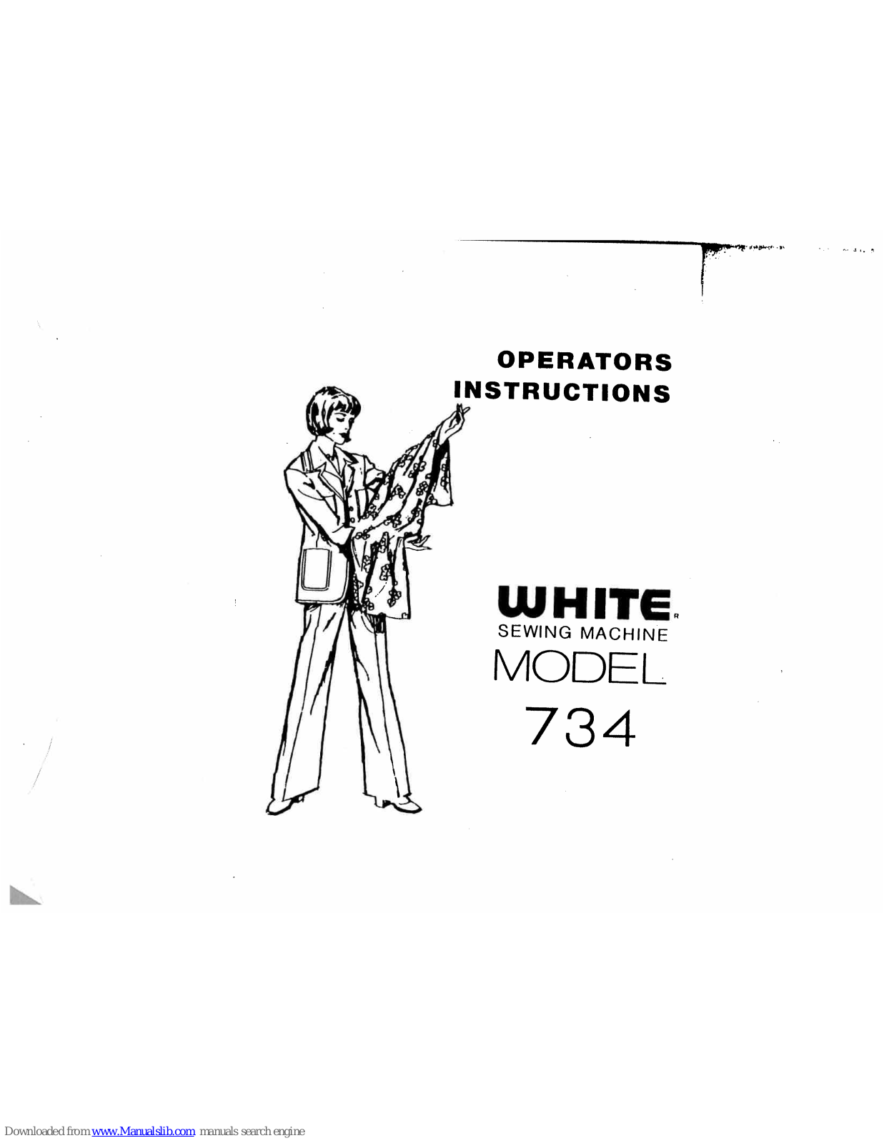 White 734 Operator Instructions Manual - ManualMachine.com
