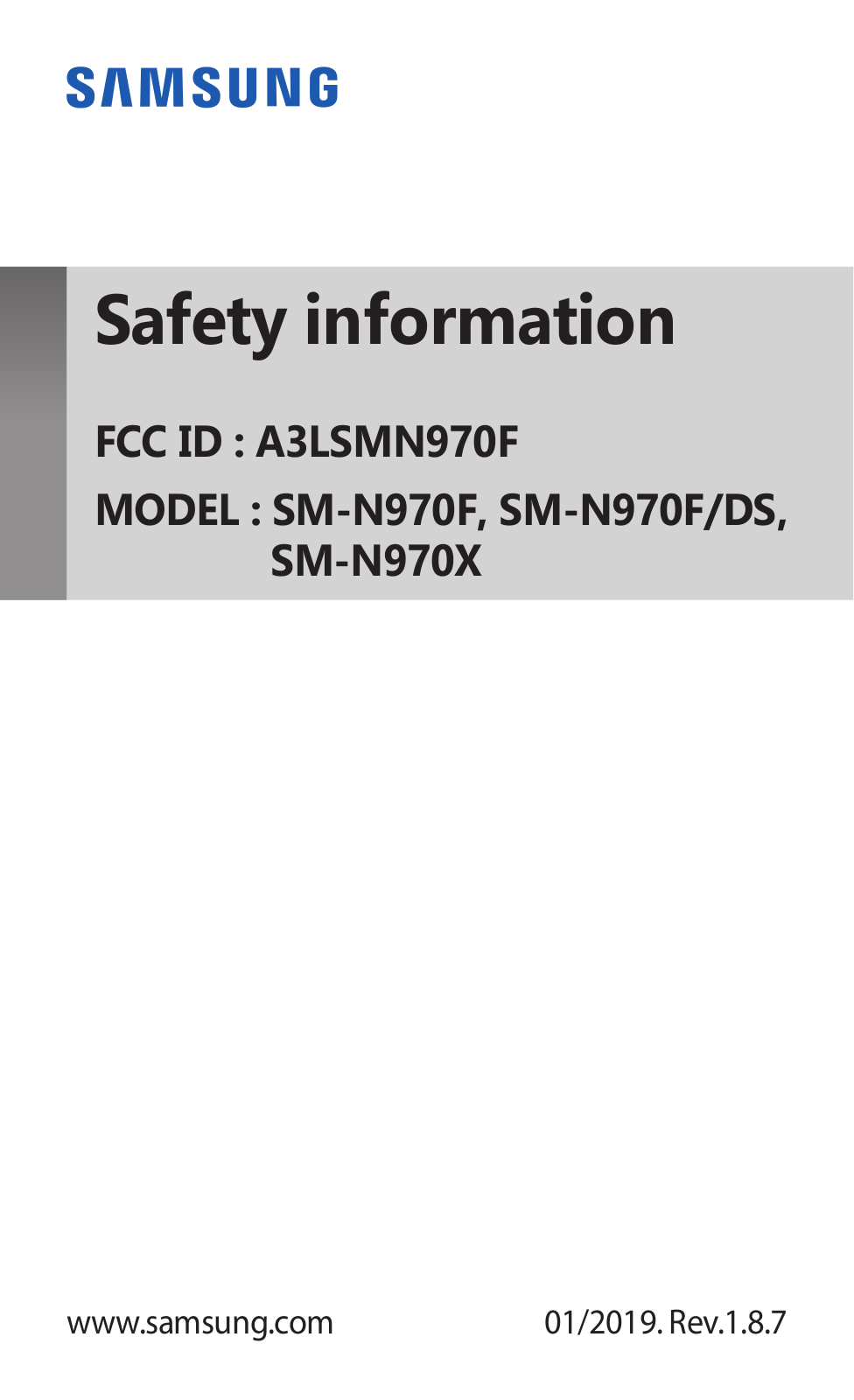 Samsung SMN970F Users Manual