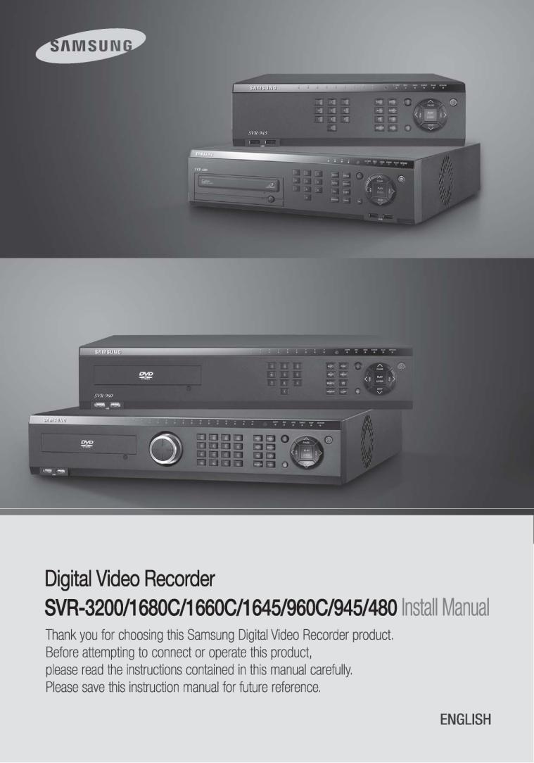 Samsung SVR-960C, SVR-945, SVR-1660C, SVR-480, SVR-1645 User Manual 2
