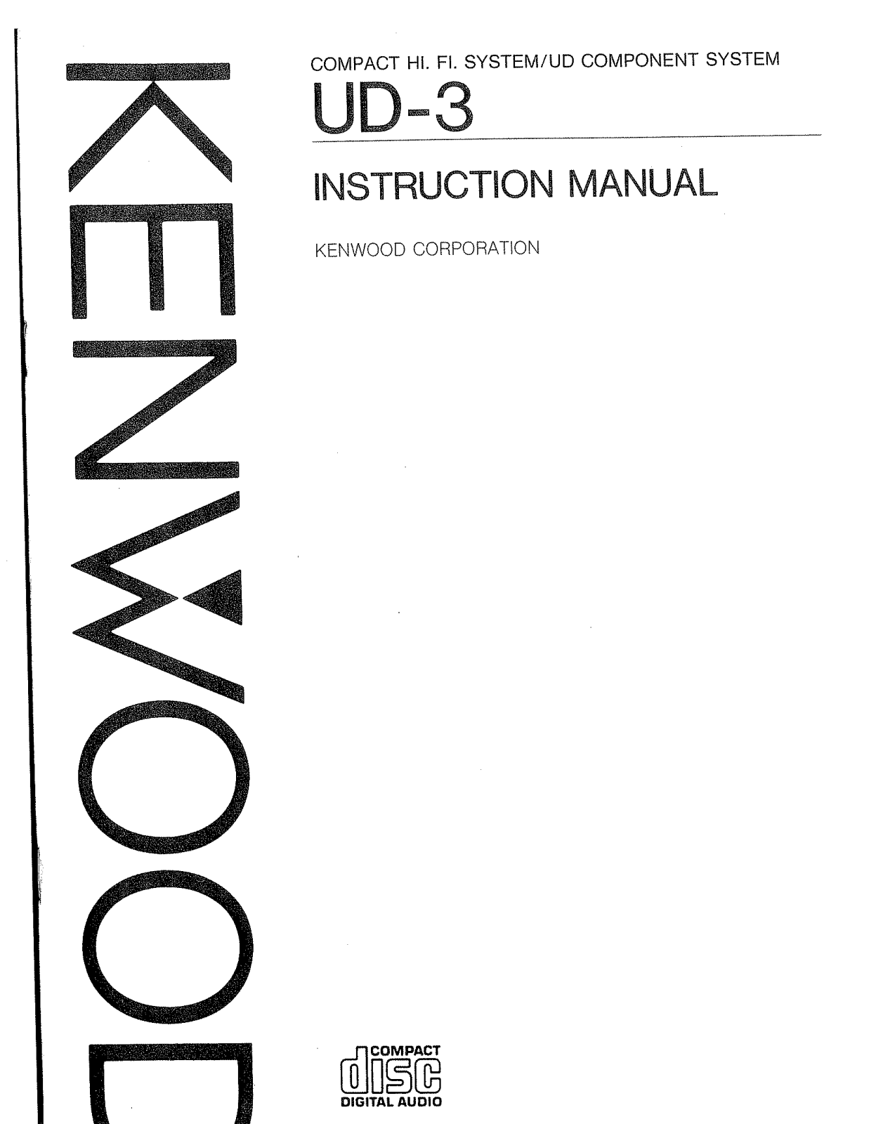 Kenwood X-311, X-311L, UD-3, A-311, LS-311 Owner's Manual